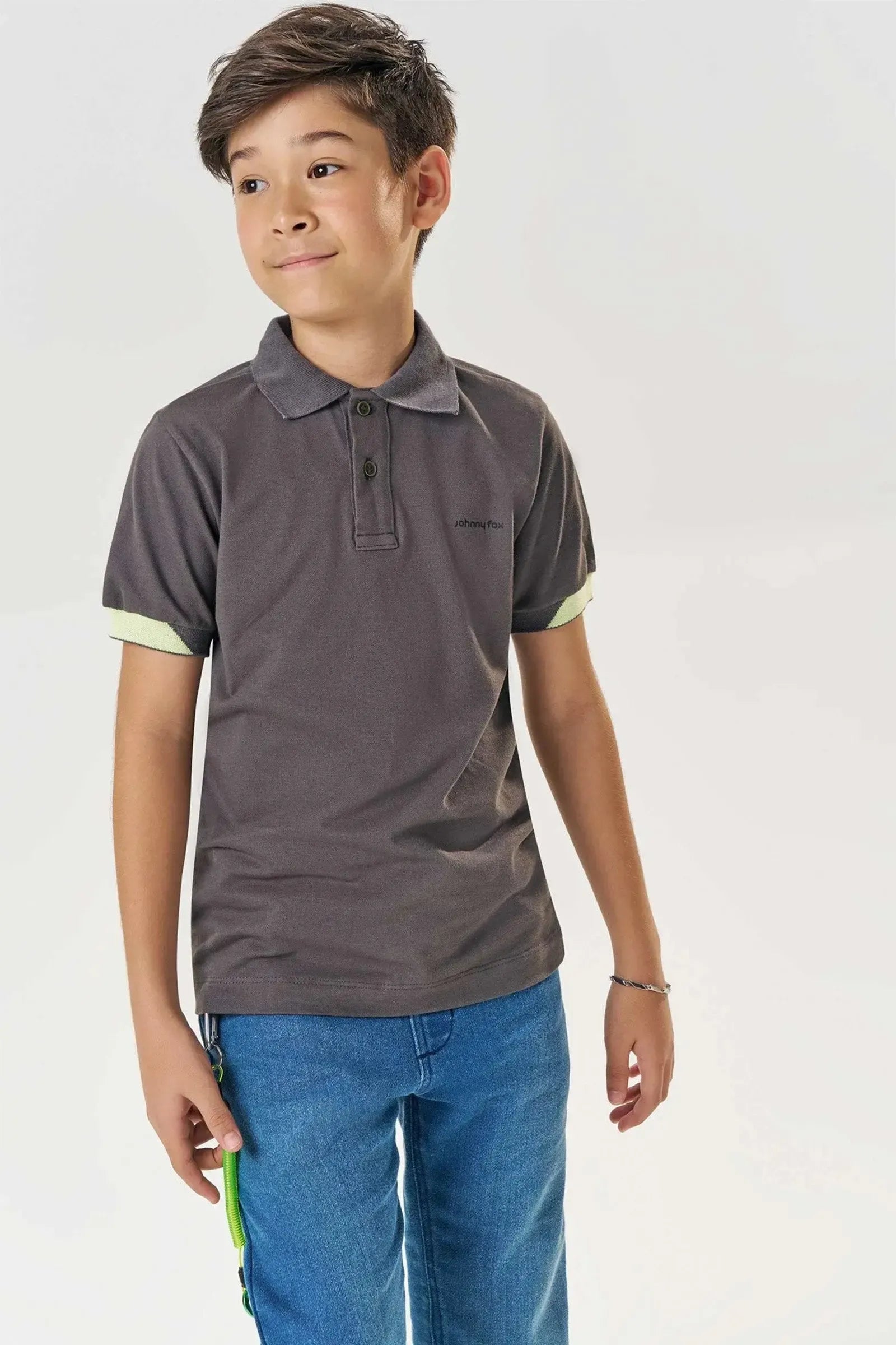 Camisa Polo em Piquet com Elastano 83292 Johnny Fox Teen Menino