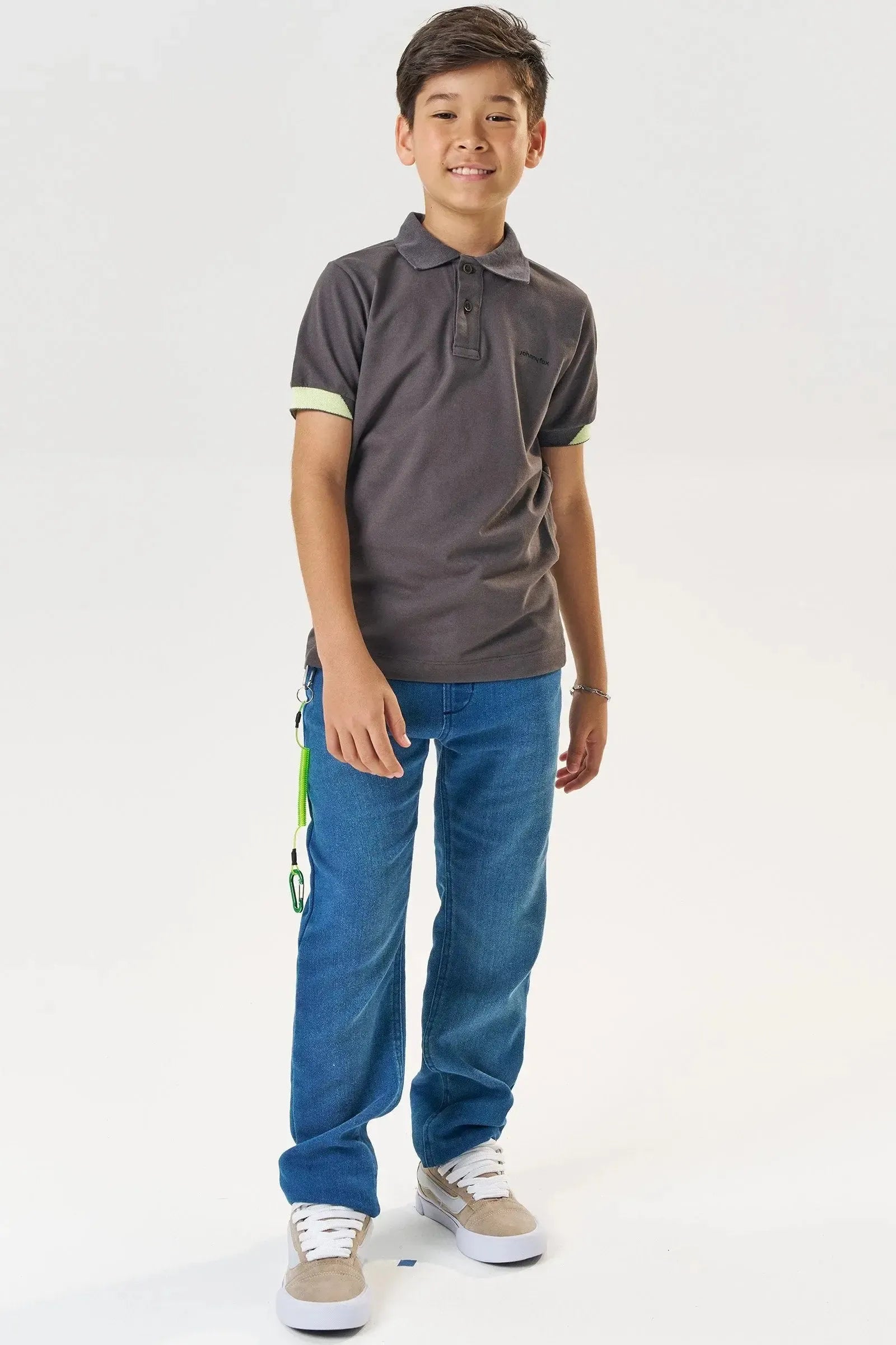 Camisa Polo em Piquet com Elastano 83292 Johnny Fox Teen Menino