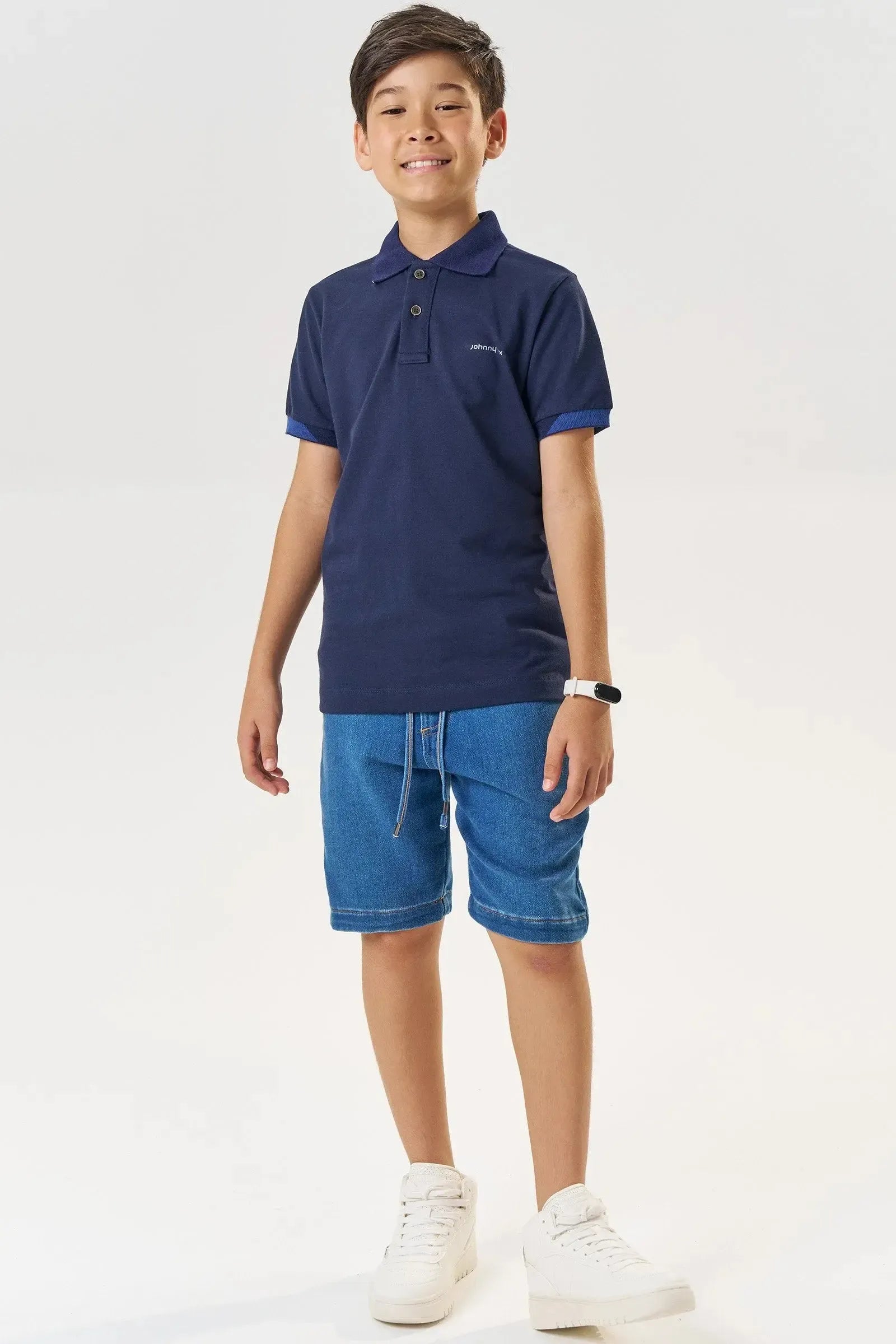 Camisa Polo em Piquet com Elastano 83292 Johnny Fox Teen Menino