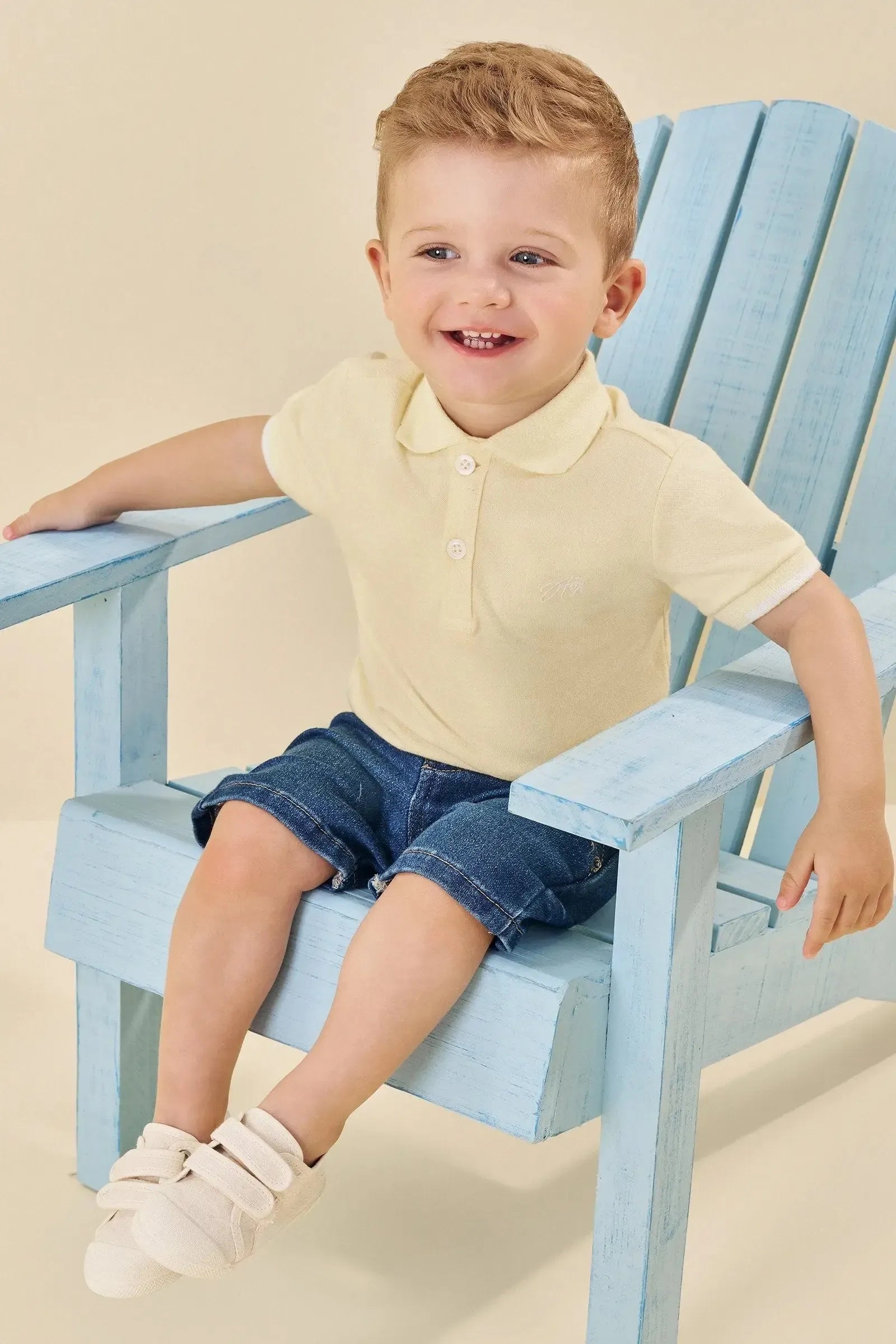 Camisa Polo em Piquet com Elastano 84271 Johnny Fox Bebê Menino