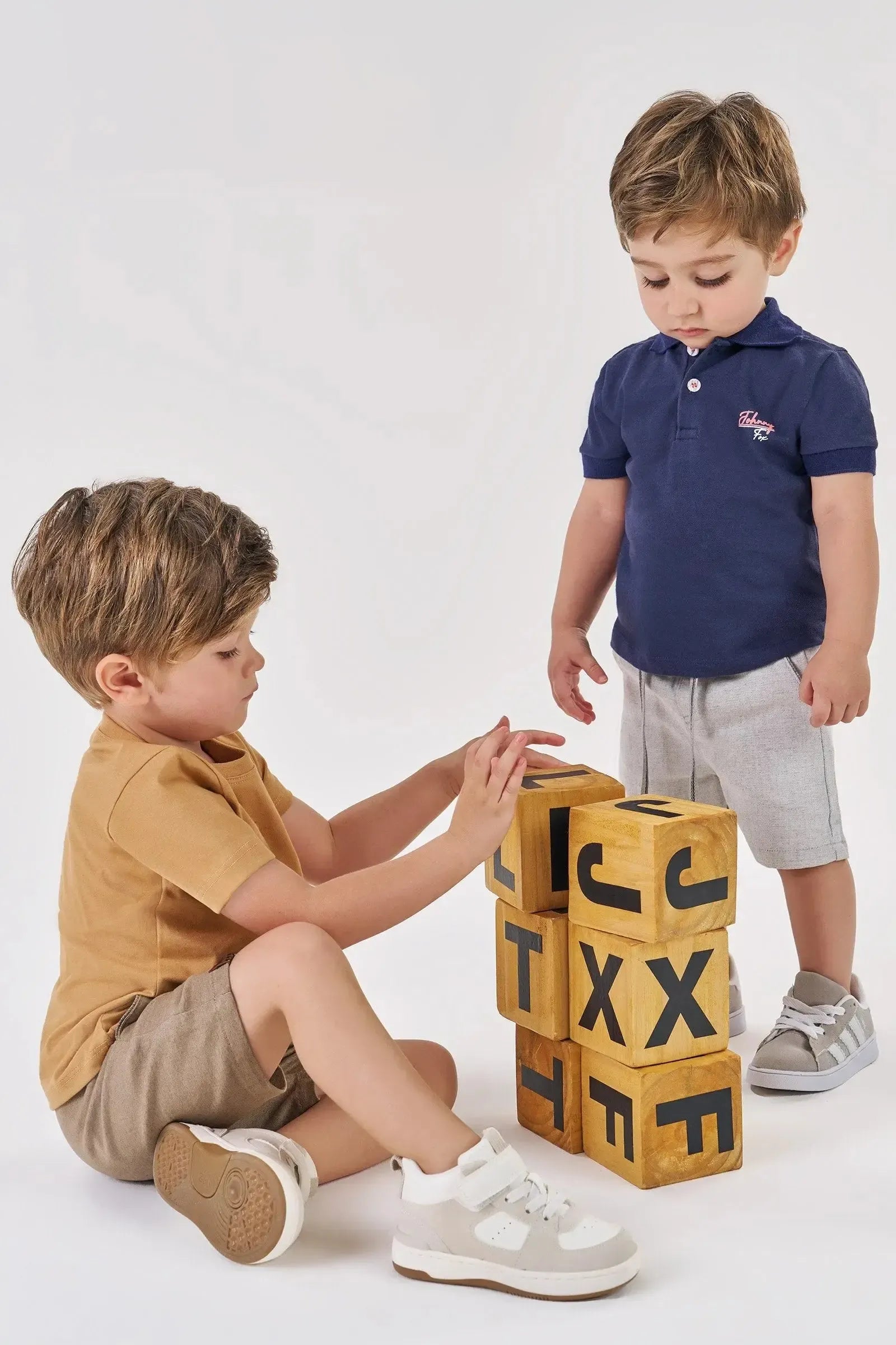 Camisa Polo em Piquet com Elastano 87679 Johnny Fox Bebê Menino