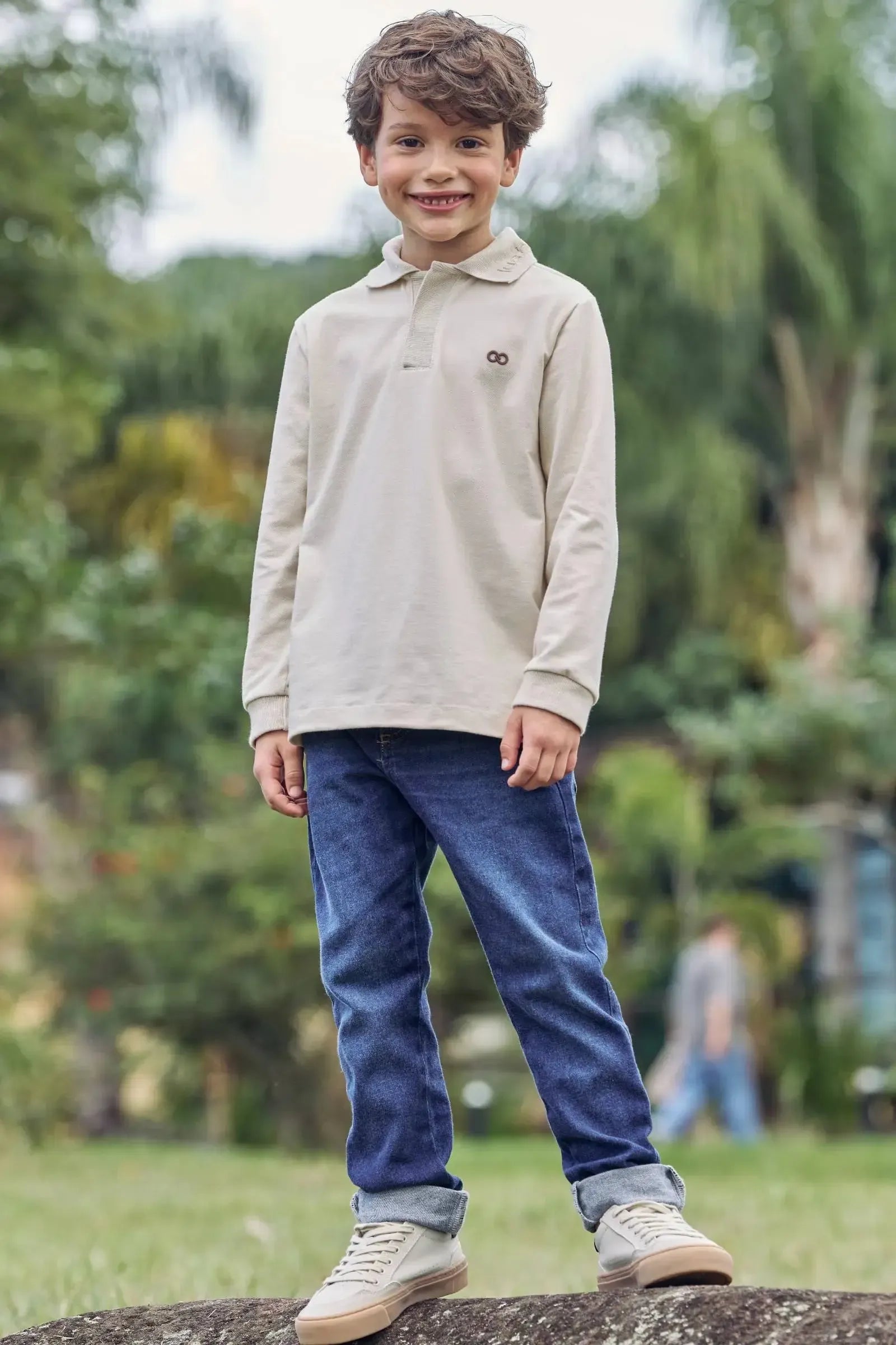 Camisa Polo em Piquet com Elastano 89538 LucBoo Infantil Menino