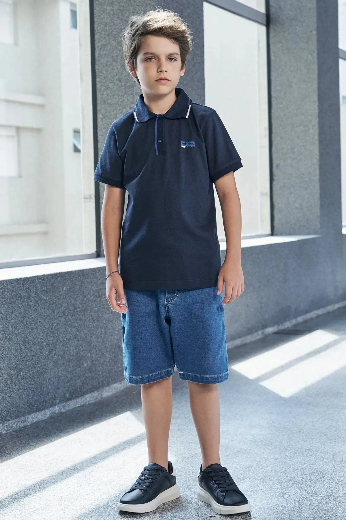 Camisa Polo em Piquet com Elastano 97859 Johnny Fox Teen Menino