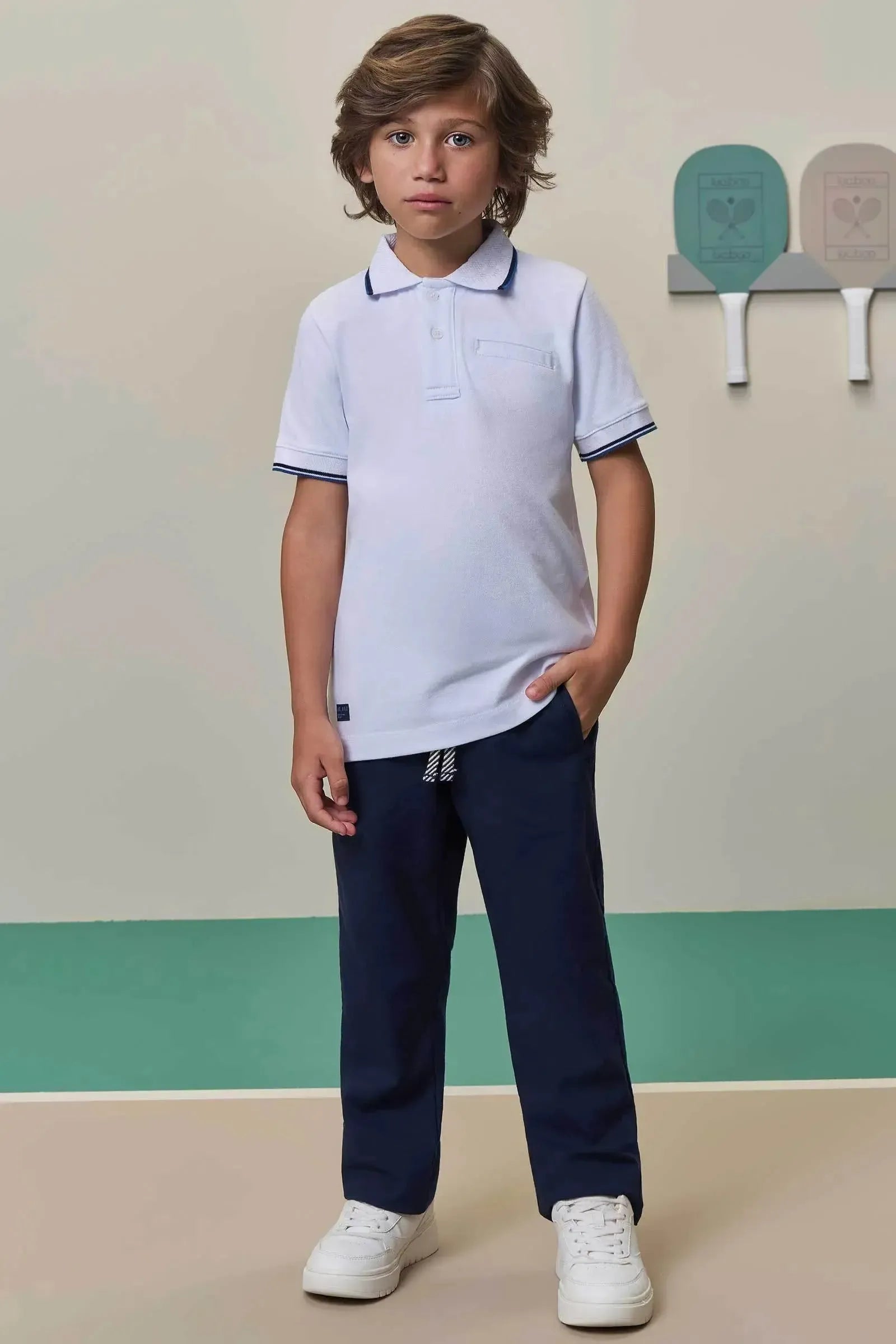 Camisa Polo em Piquet com Elastano 98419 LucBoo Infantil Menino