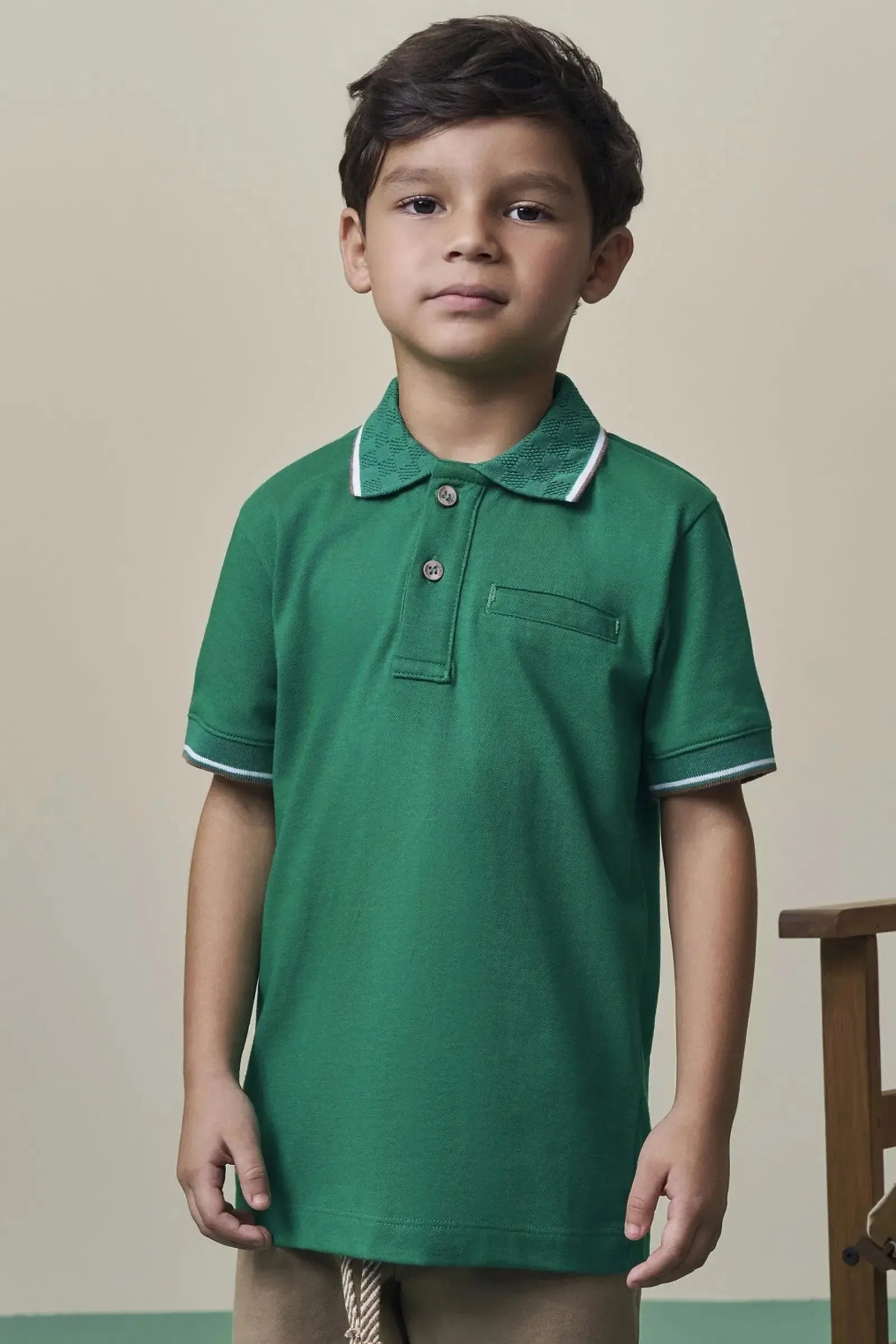 Camisa Polo em Piquet com Elastano 98419 LucBoo Infantil Menino