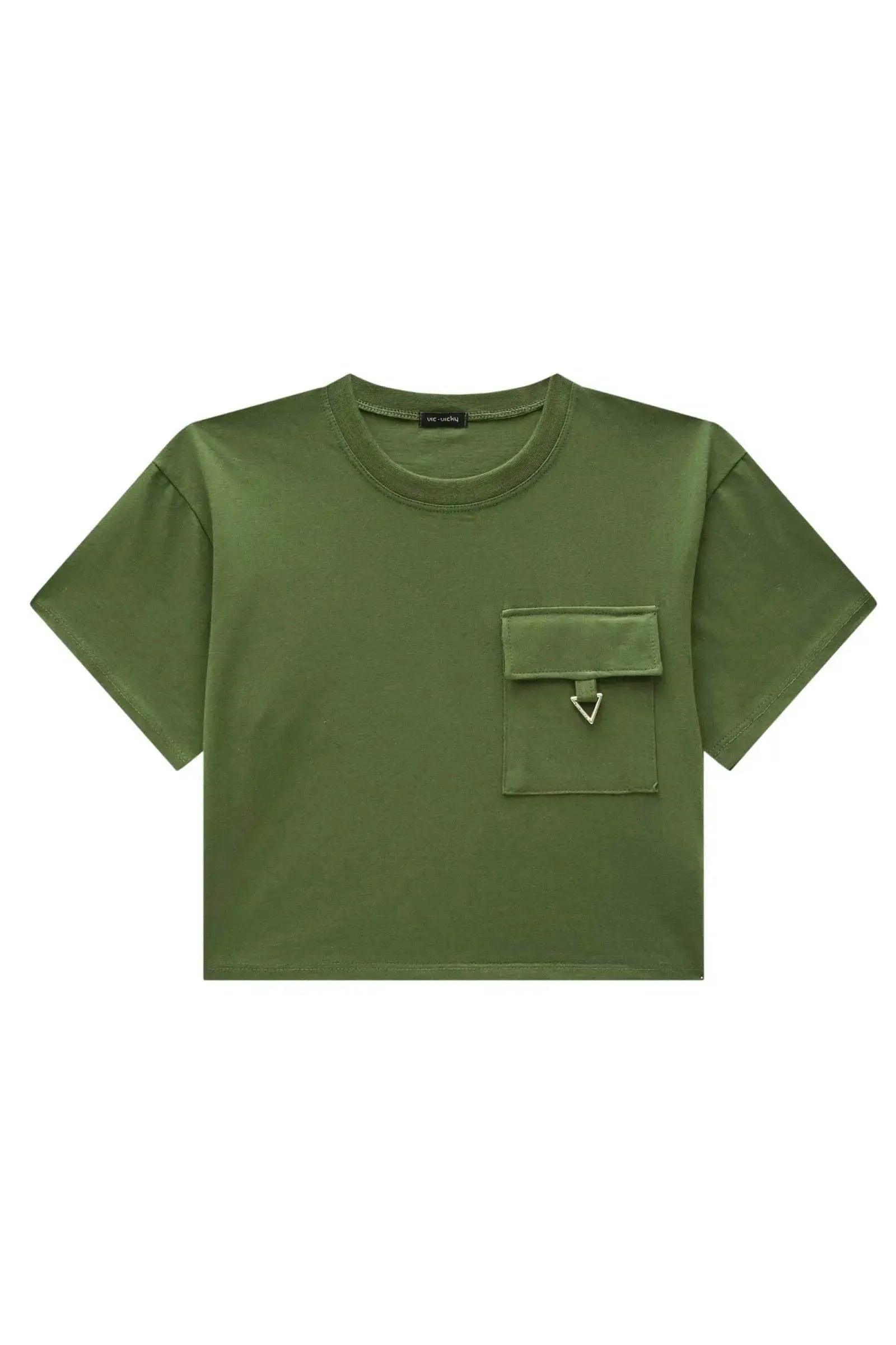 Camiseta Boxy Over em Meia Malha 82847 Vic&Vicky Teen Menina