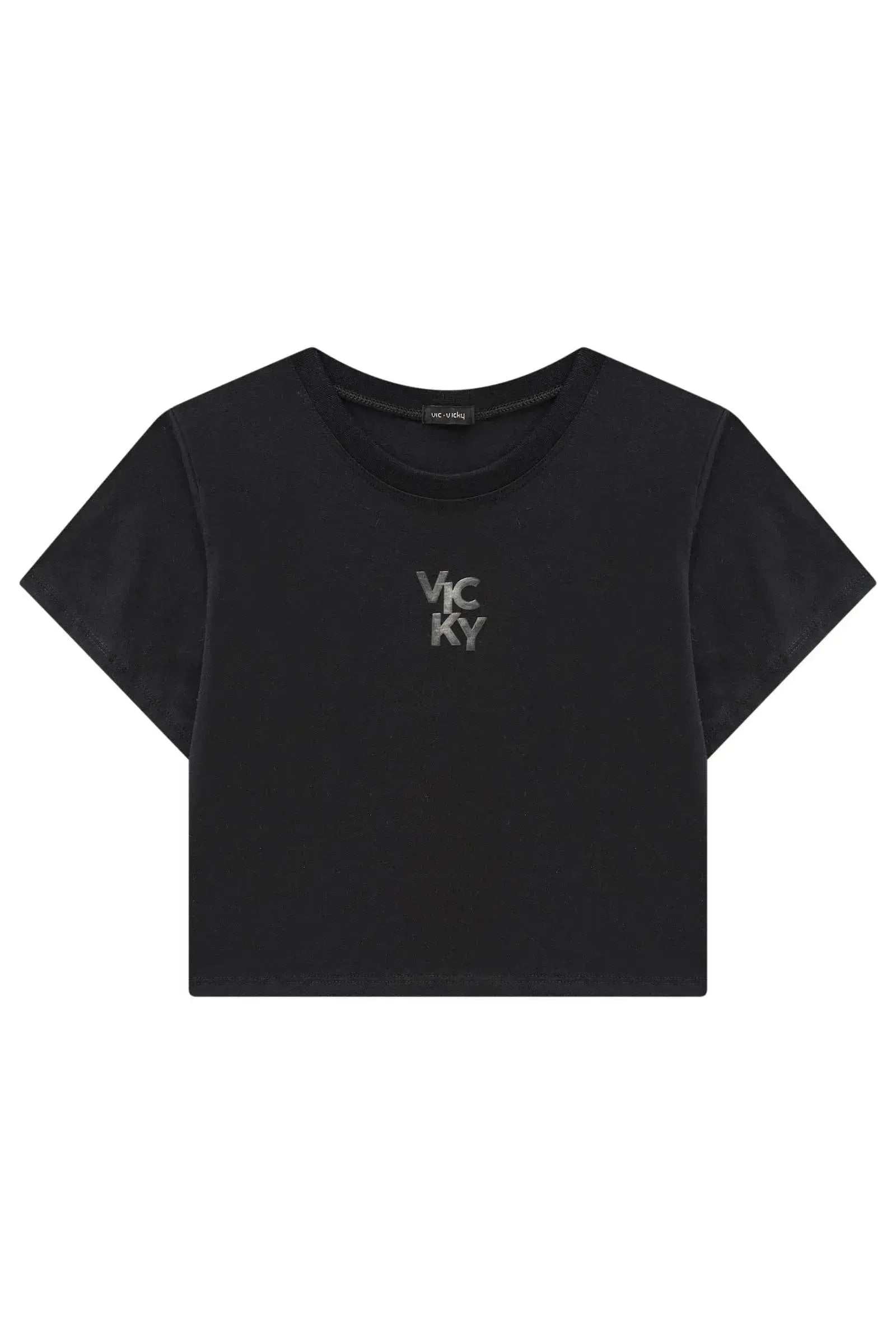 Camiseta Boxy Over em Meia Malha 87147 Vic&Vicky Teen Menina