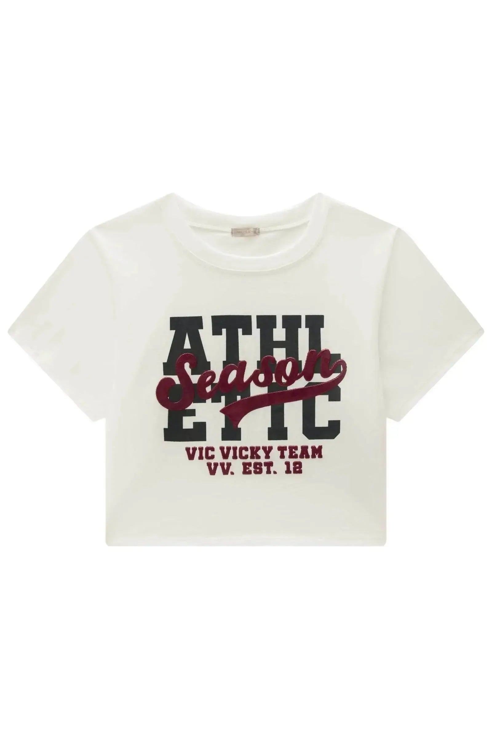 Camiseta Boxy Over em Meia Malha 89171 Vic&Vicky Teen Menina