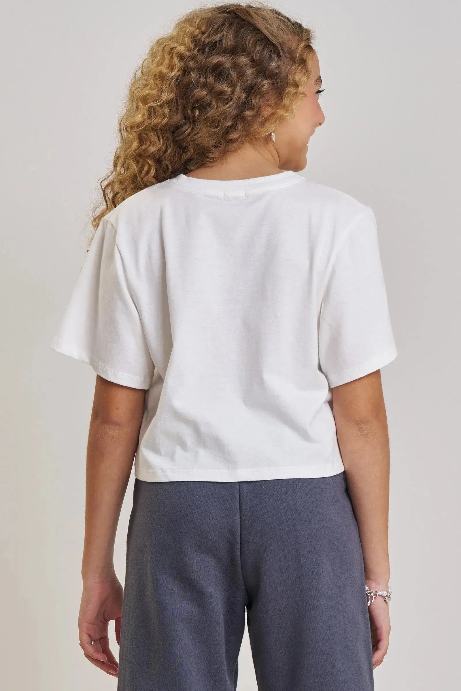 Camiseta Boxy Over em Meia Malha 89171 Vic&Vicky Teen Menina