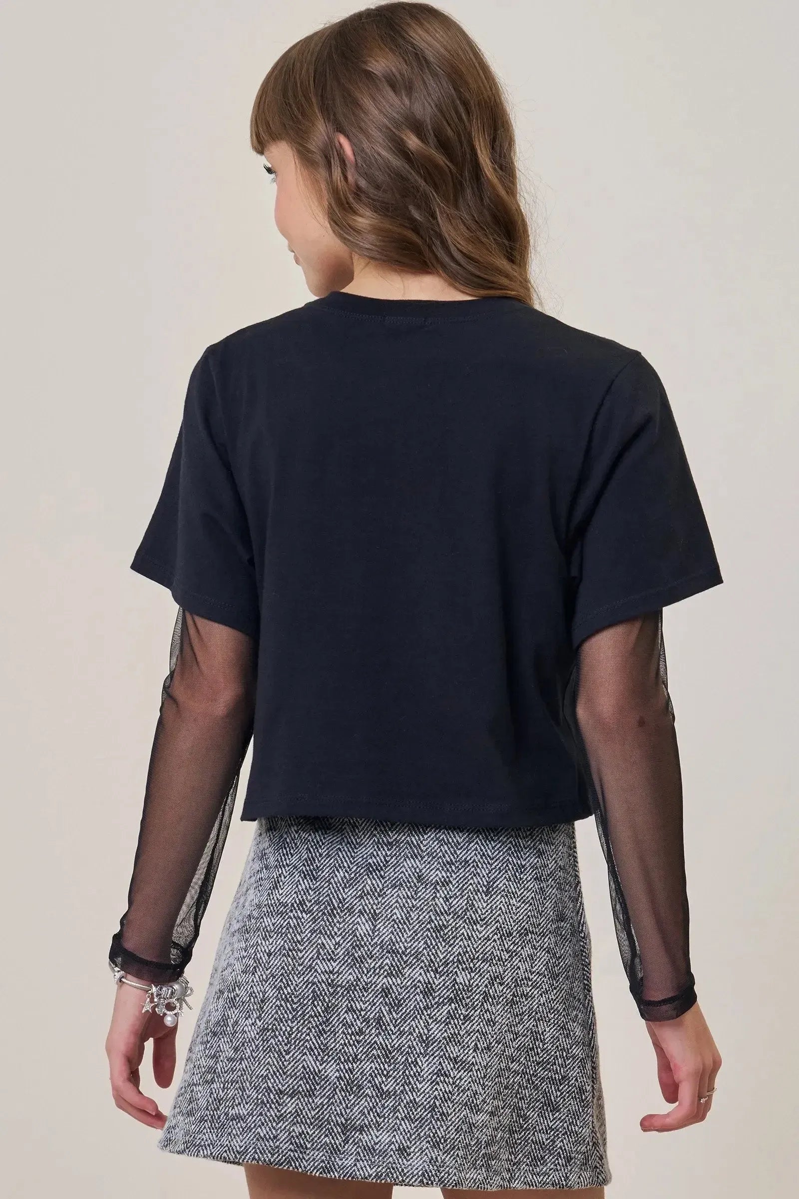 Camiseta Boxy Over em Meia Malha 89173 Vic&Vicky Teen Menina