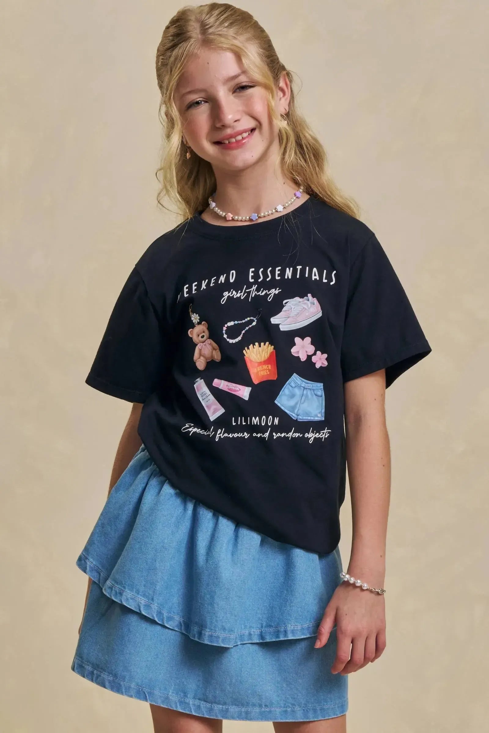 Camiseta Comfy em Meia Malha 95059 Lilimoon Teen Menina