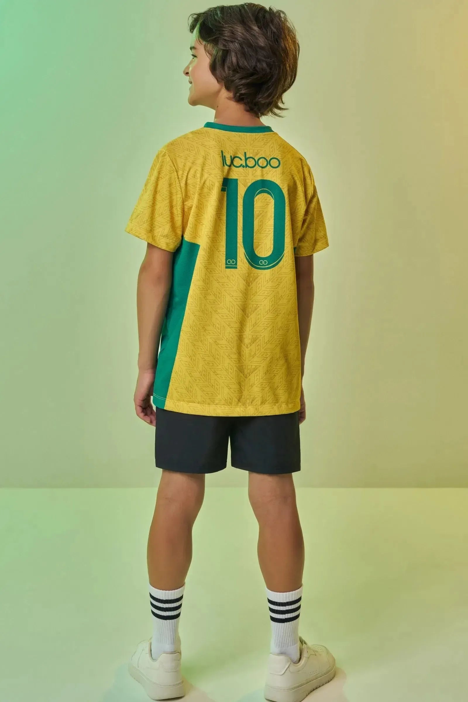 Camiseta Copa Brasil em Malha DRY Esportiva Fresca Leve e Respirável com Visual Vibrante Para Torcer com Conforto e Atitude. 99766 LucBoo Infantil Menino