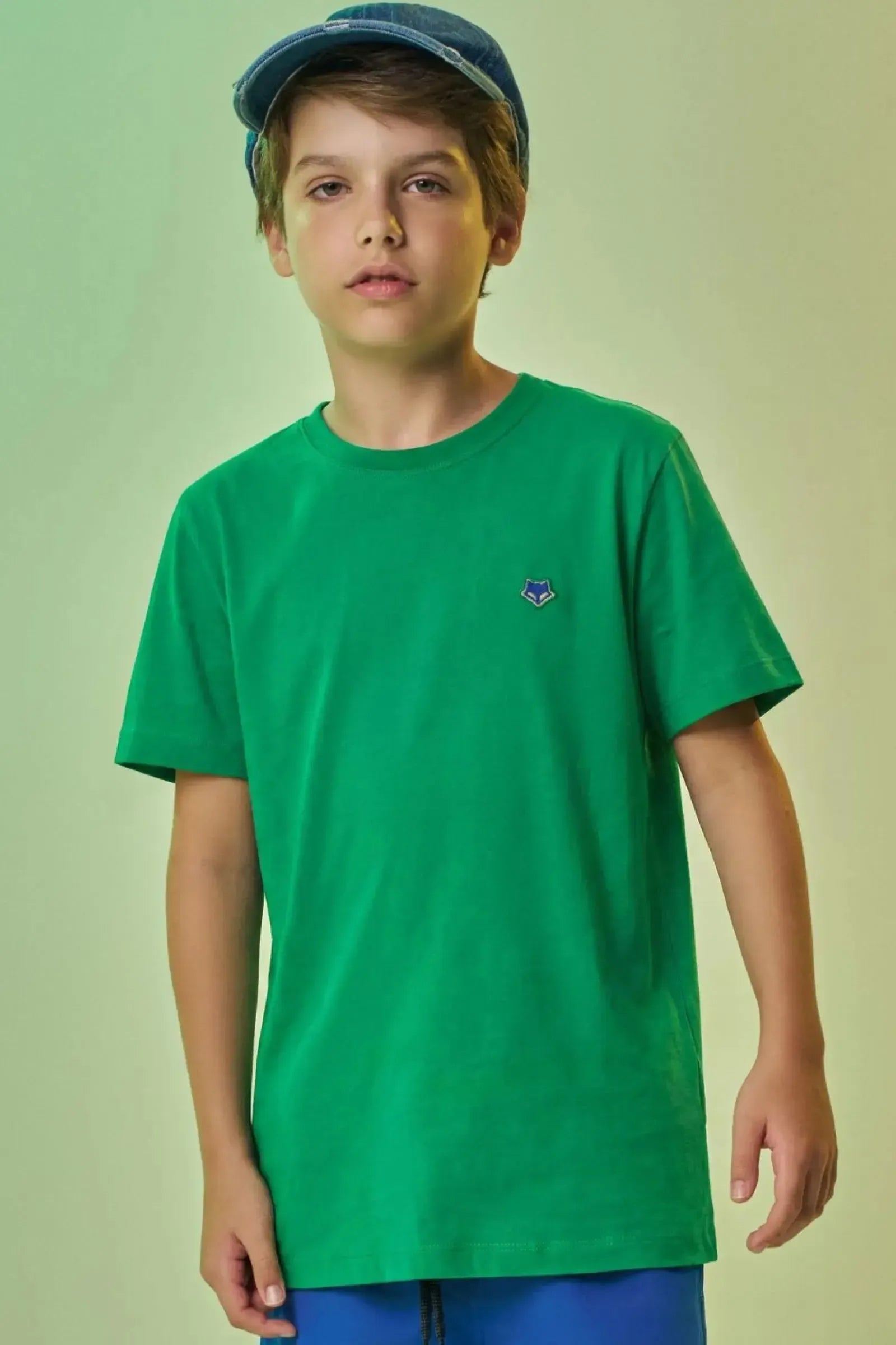 Camiseta Copa Brasil em Meia Malha Algodão Prime Conforto Premium com Bordado em Alta Definição Detalhe e Acabamento Sofisticados. 99733 Johnny Fox Teen Menino
