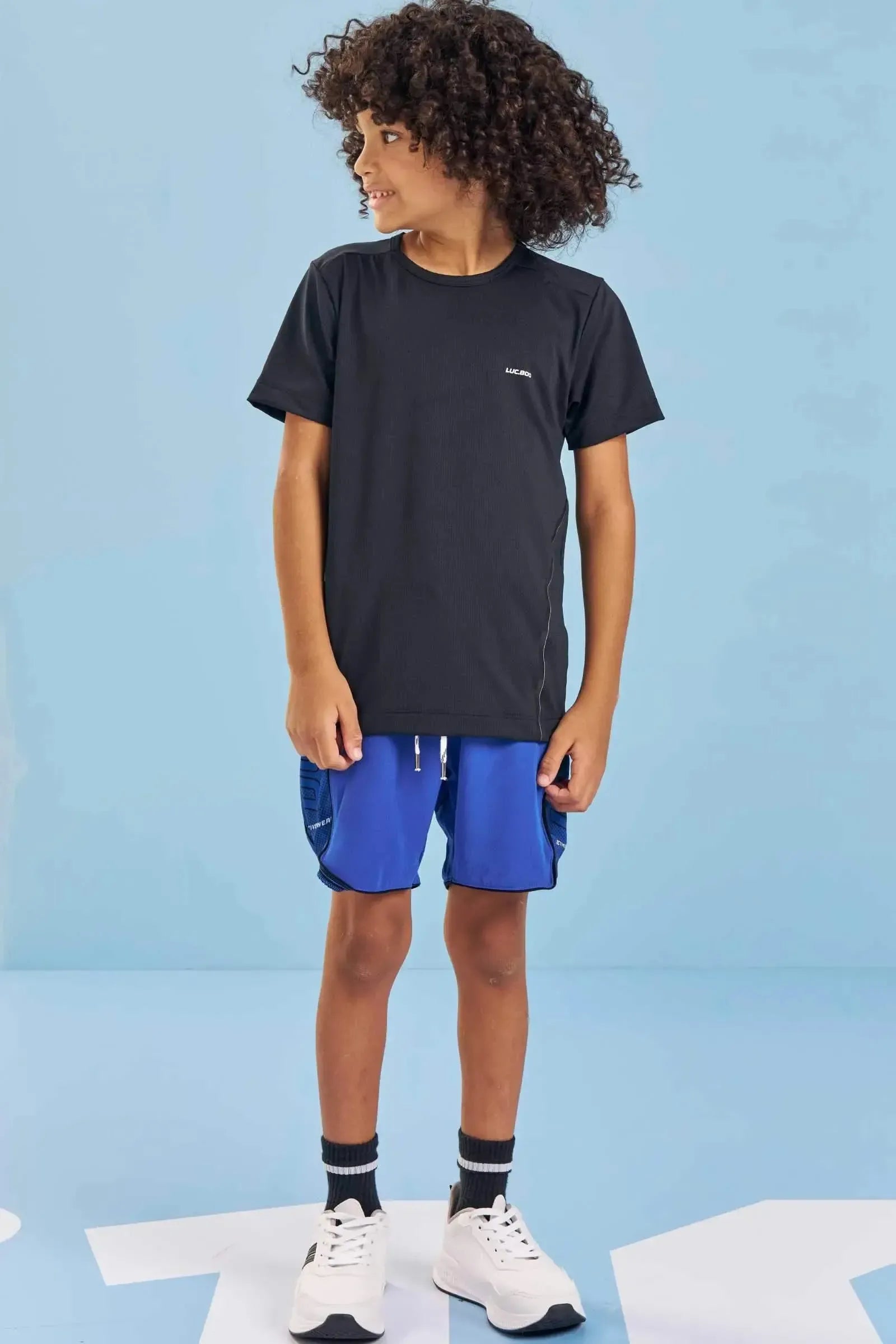 Camiseta em Malha Dry Space Green 87994 LucBoo Infantil Menino
