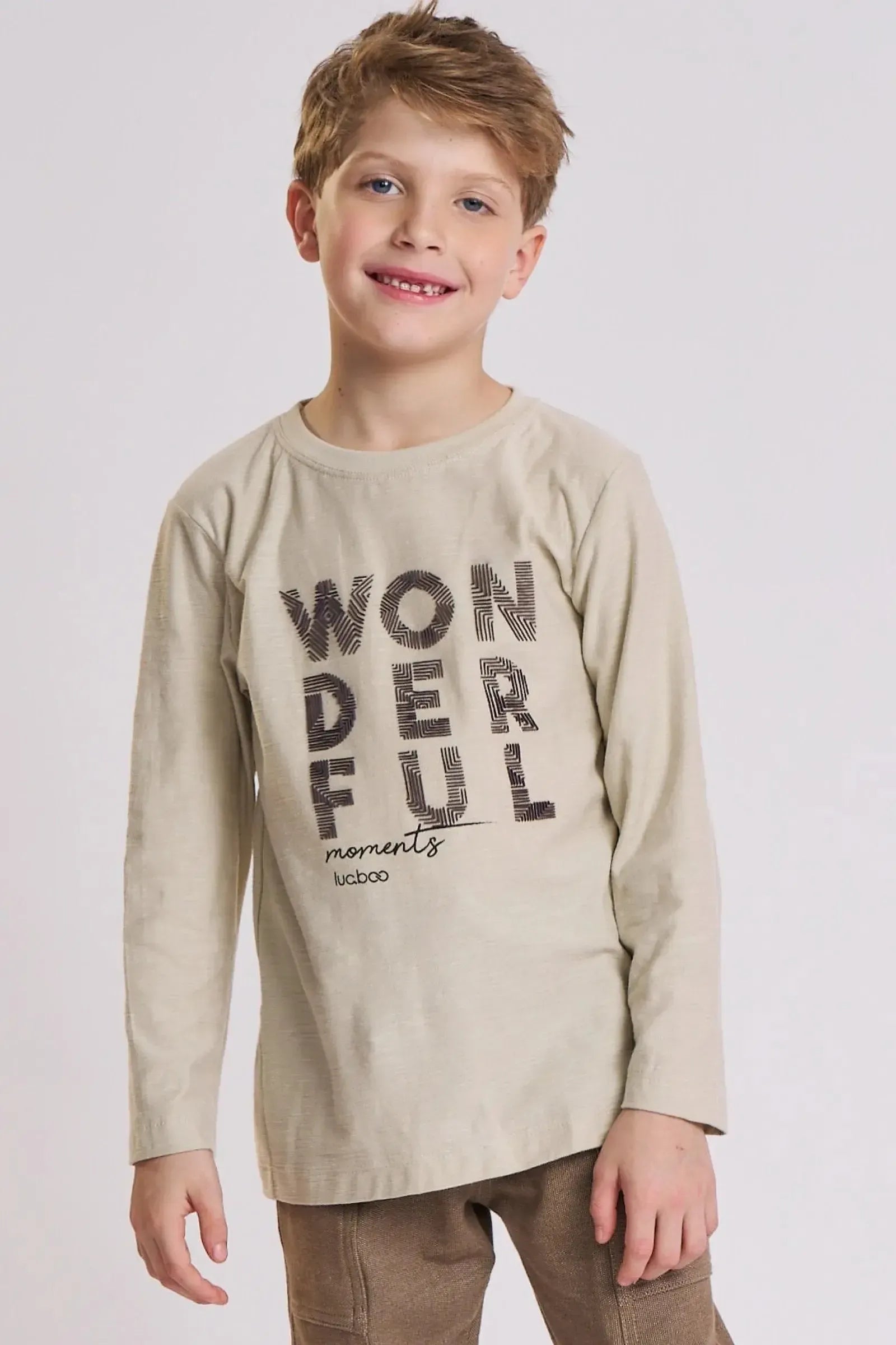 Camiseta em Malha Flamê 89263 LucBoo Infantil Menino