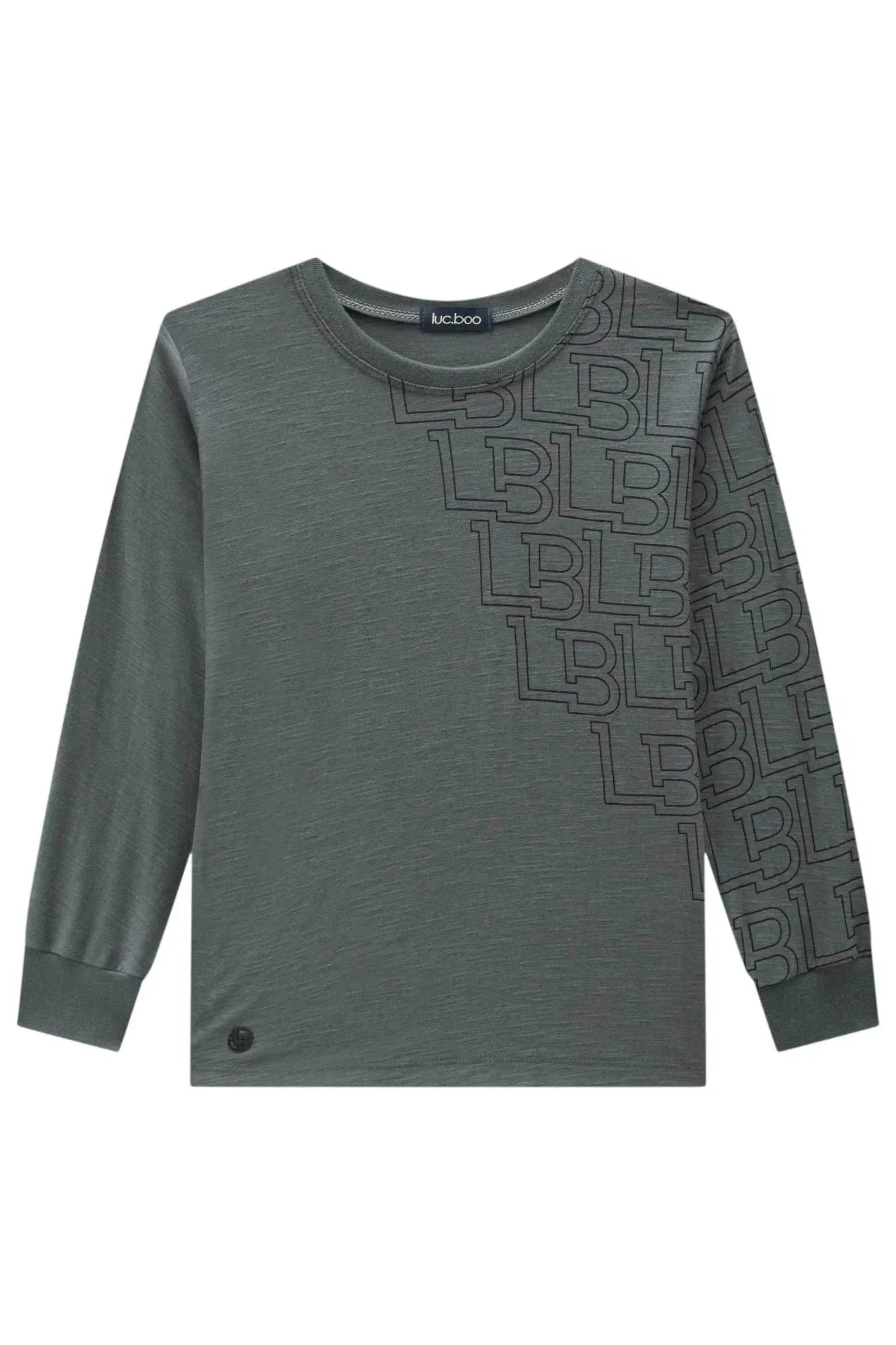 Camiseta em Malha Flamê 89362 LucBoo Infantil Menino