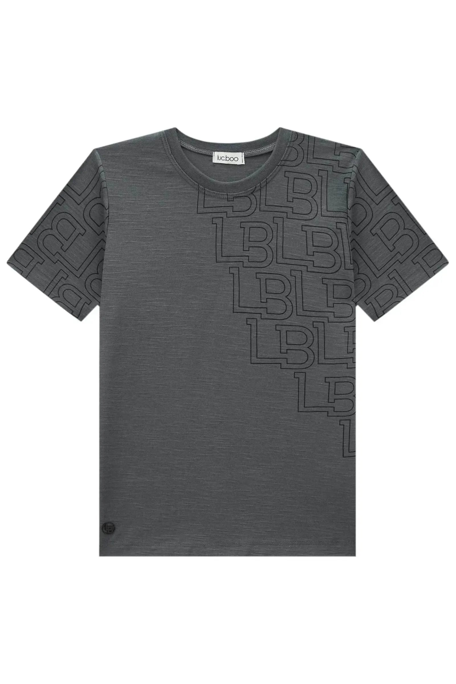 Camiseta em Malha Flamê 93522 LucBoo Infantil Menino