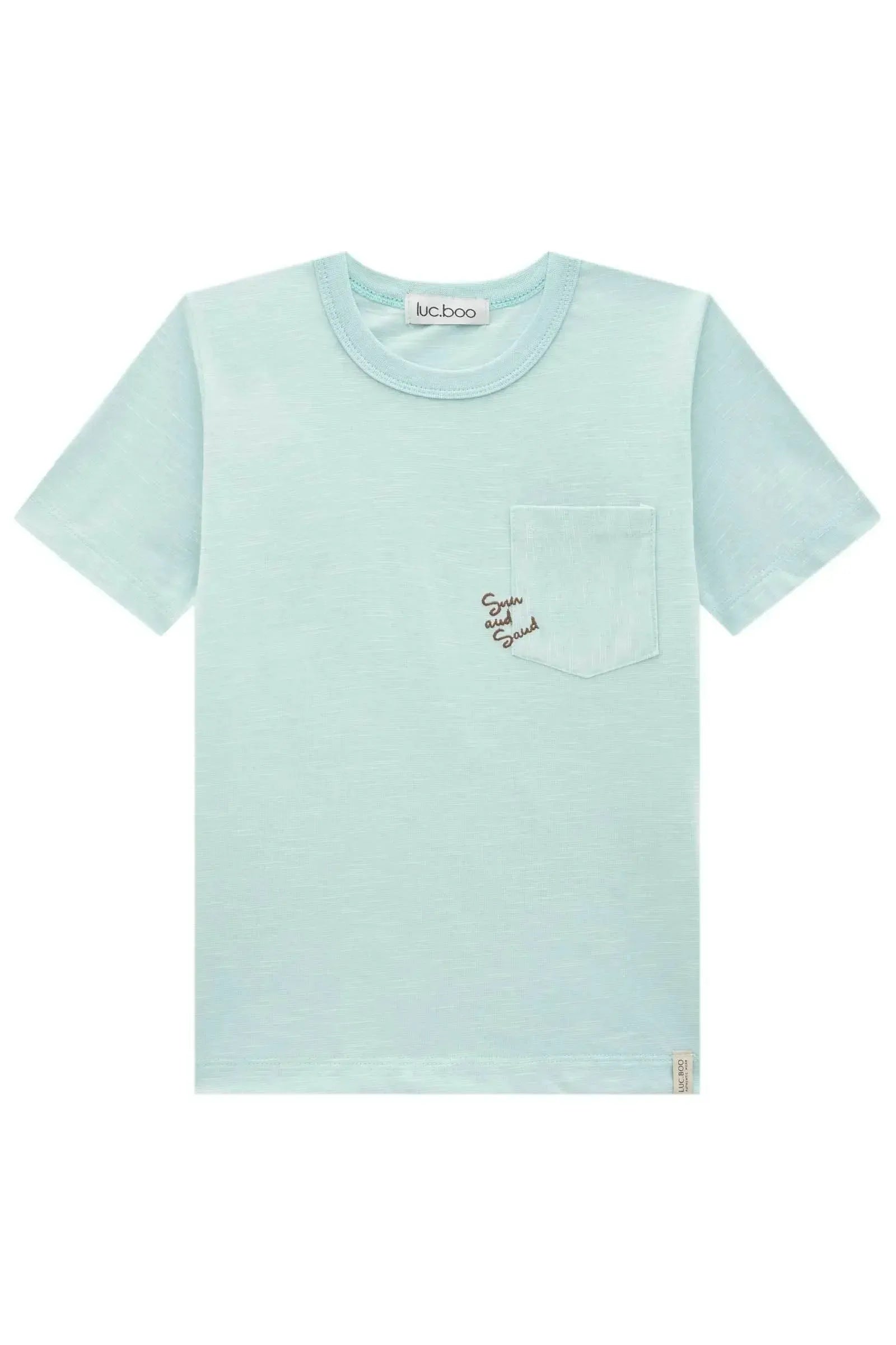 Camiseta em Malha Mesclada 95653 LucBoo Infantil Menino