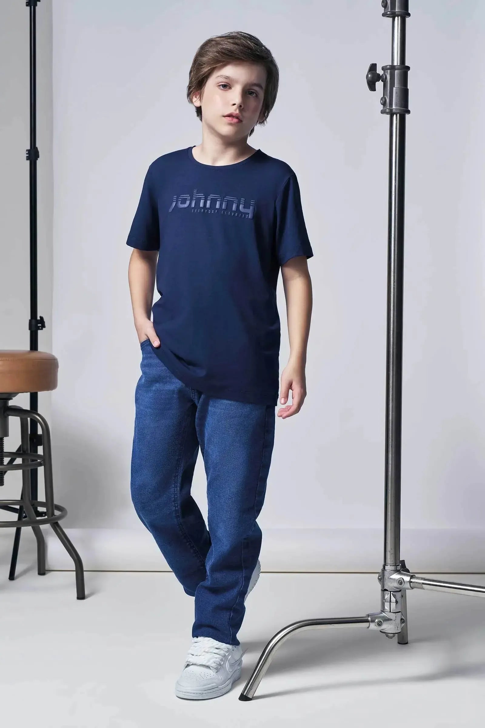 Camiseta em Malha Modal com Elastano 96017 Johnny Fox Teen Menino