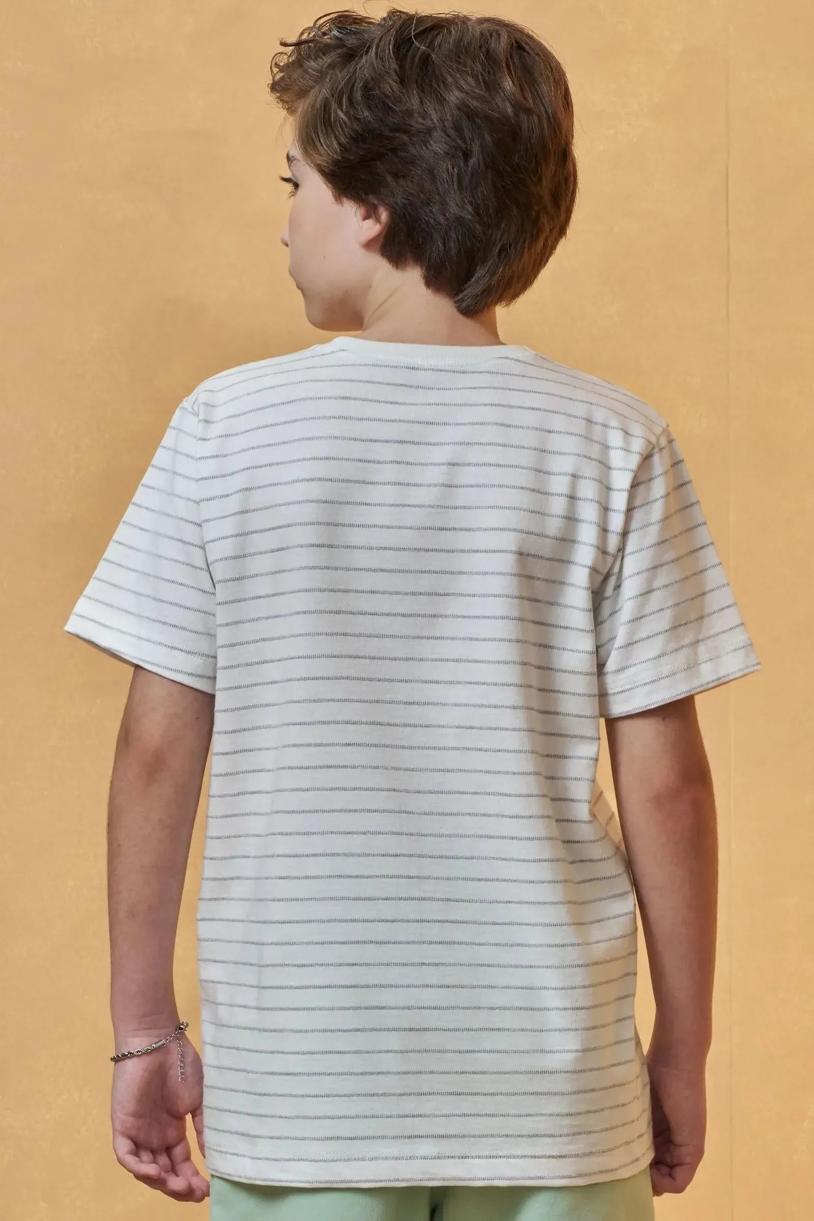 Camiseta em Malha Pontilhada 96377 Johnny Fox Teen Menino