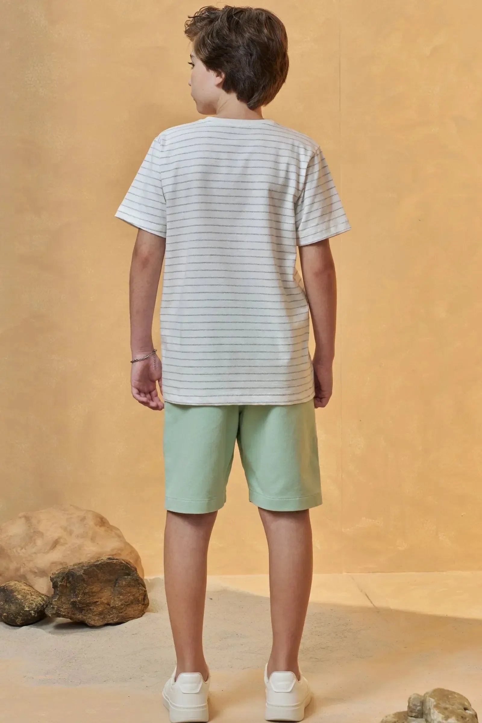 Camiseta em Malha Pontilhada 96377 Johnny Fox Teen Menino