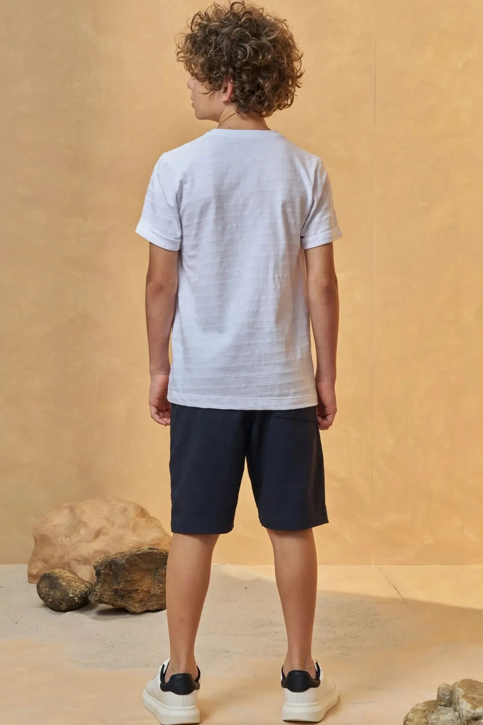 Camiseta em Malha Relevo 96387 Johnny Fox Teen Menino