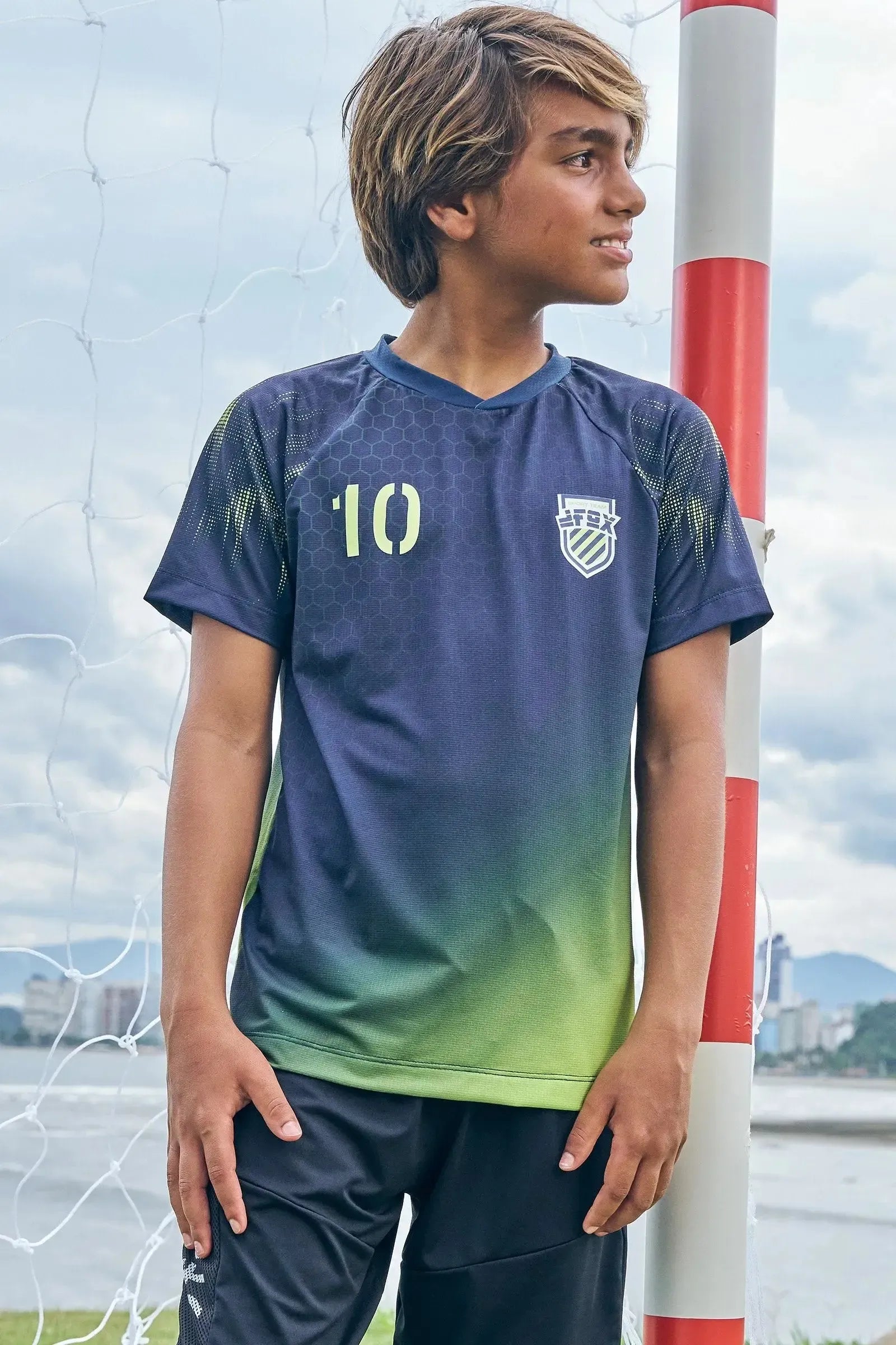 Camiseta em Malha Space Green 85641 Johnny Fox Teen Menino