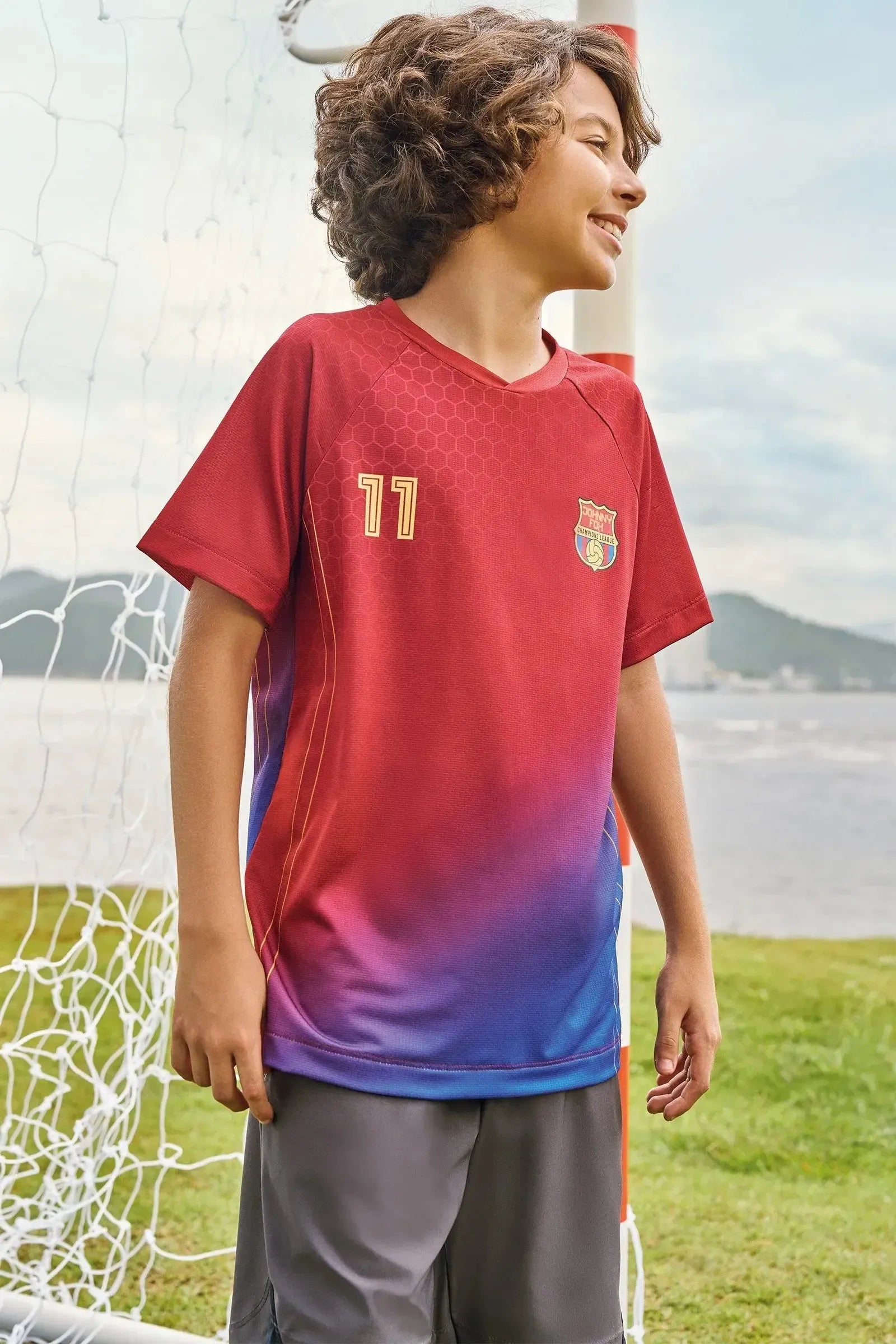 Camiseta em Malha Space Green 85641 Johnny Fox Teen Menino