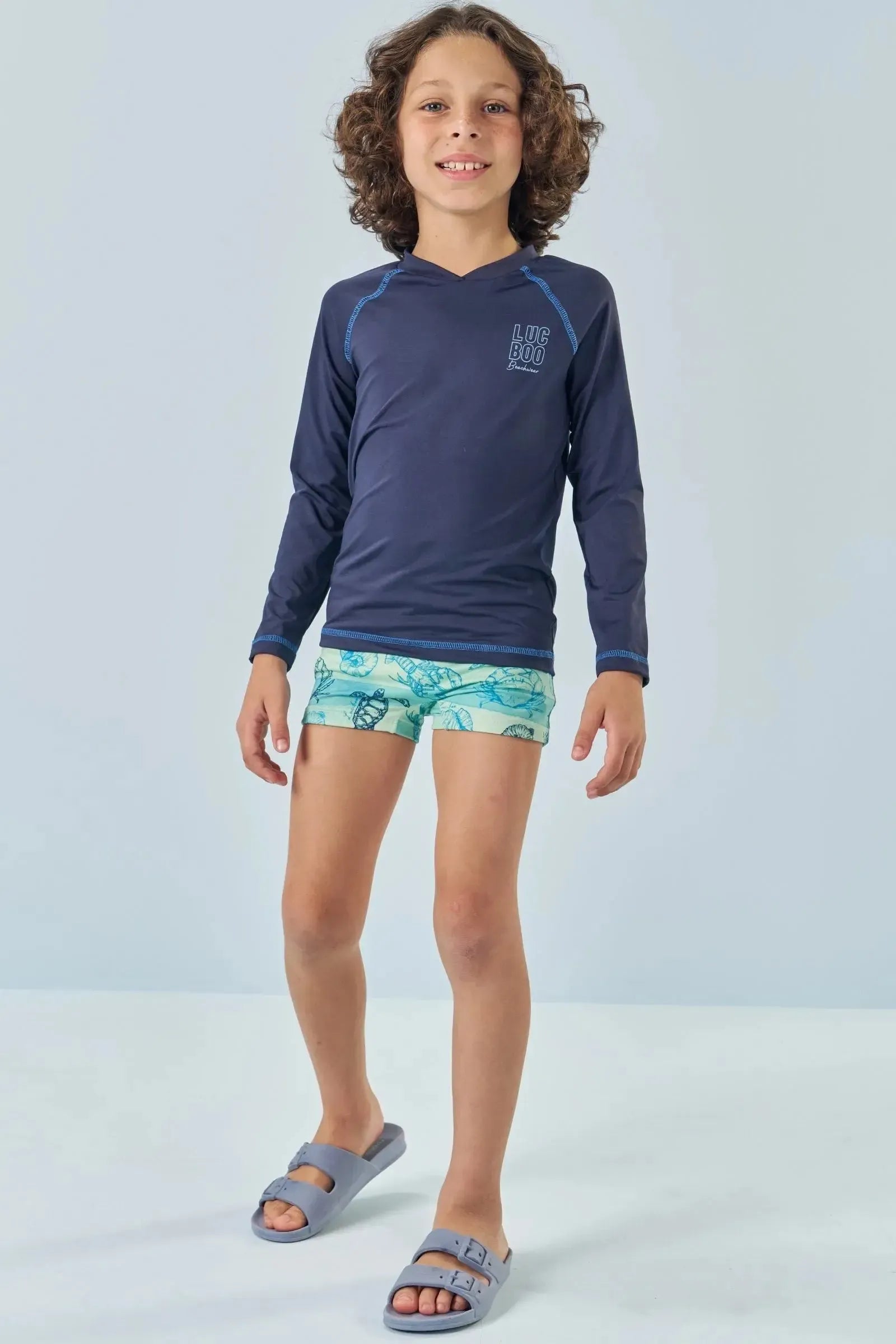 Camiseta em Malha UV Dry com Proteção UV 50+ 85550 LucBoo Infantil Menino