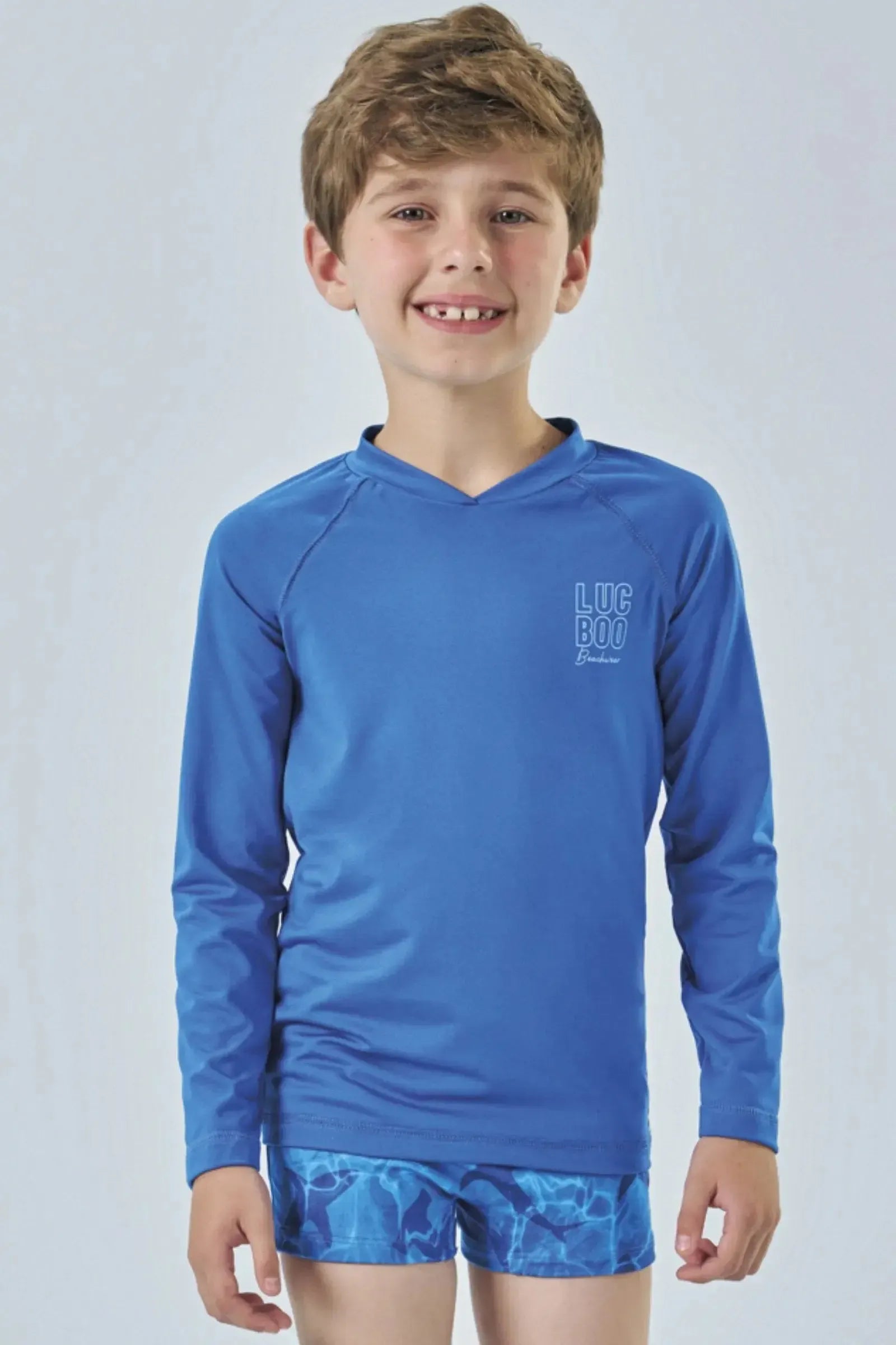 Camiseta em Malha UV Dry com Proteção UV 50+ 85550 LucBoo Infantil Menino