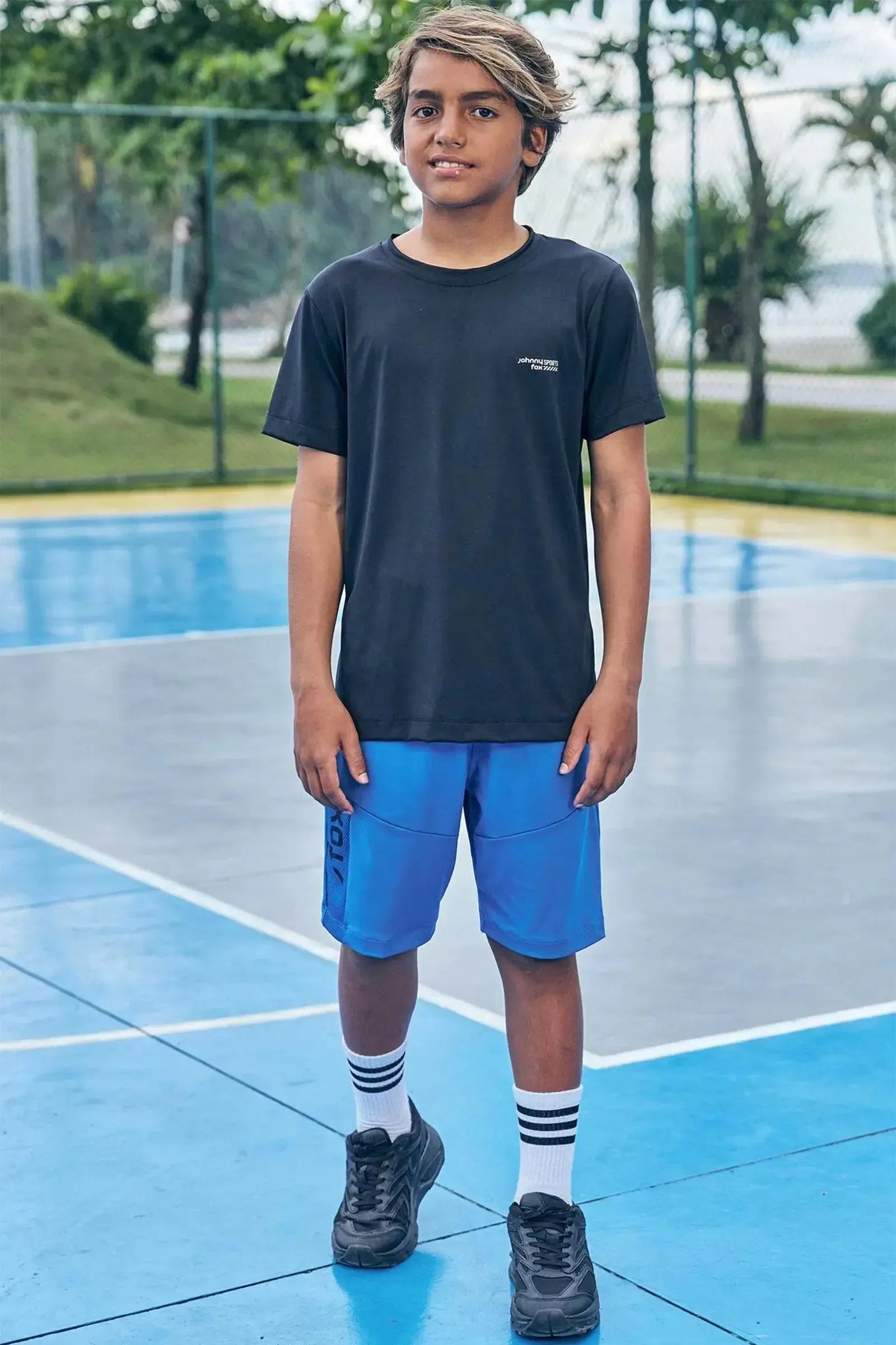 Camiseta em Malha Uv Dry com Proteção Uv50+ 85623 Johnny Fox Teen Menino