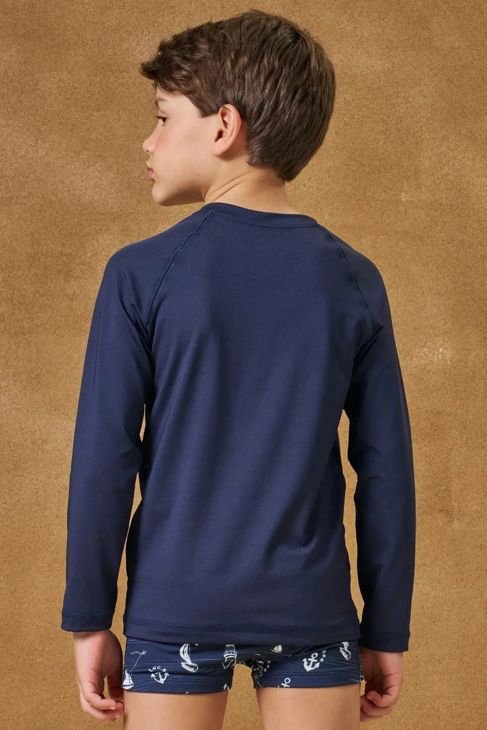 Camiseta em Malha UV Dry com Proteção UV50+ 96098 LucBoo Infantil Menino