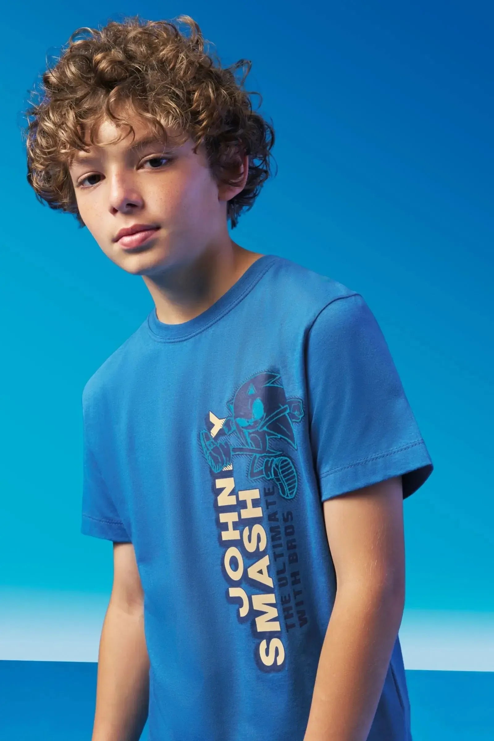 Camiseta em Meia Malha 94322 Johnny Fox Teen Menino