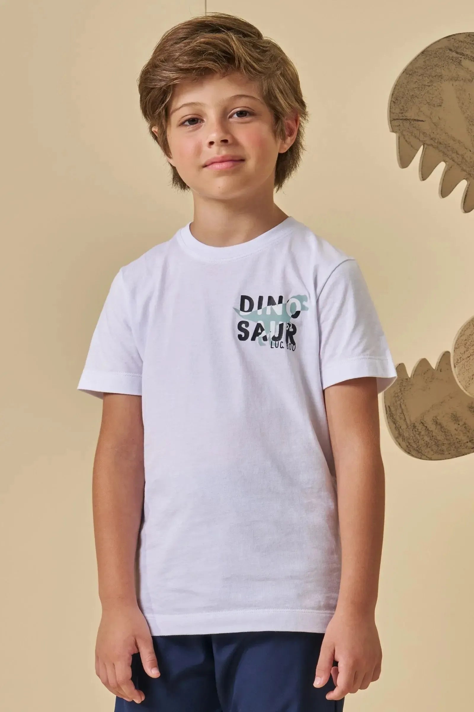 Camiseta em Meia Malha 94774 LucBoo Infantil Menino