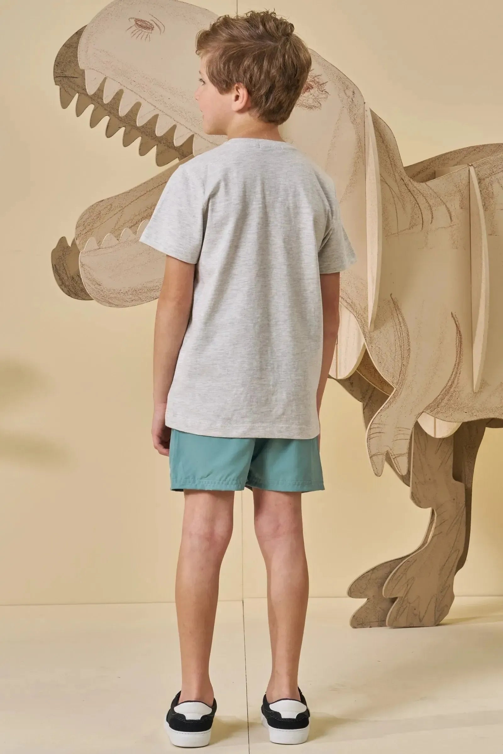 Camiseta em Meia Malha 94780 LucBoo Infantil Menino
