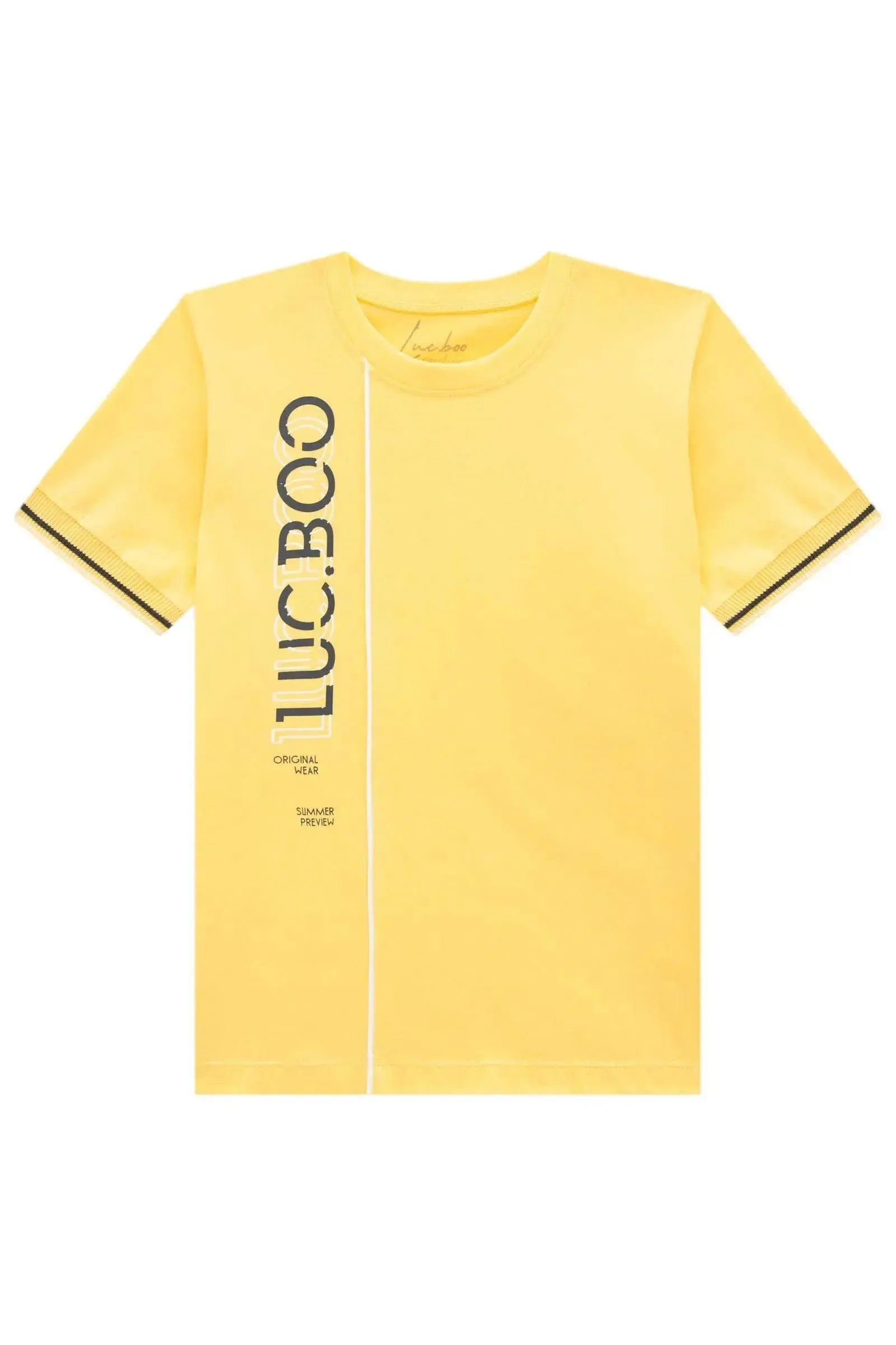 Camiseta em Meia Malha 96292 LucBoo Infantil Menino