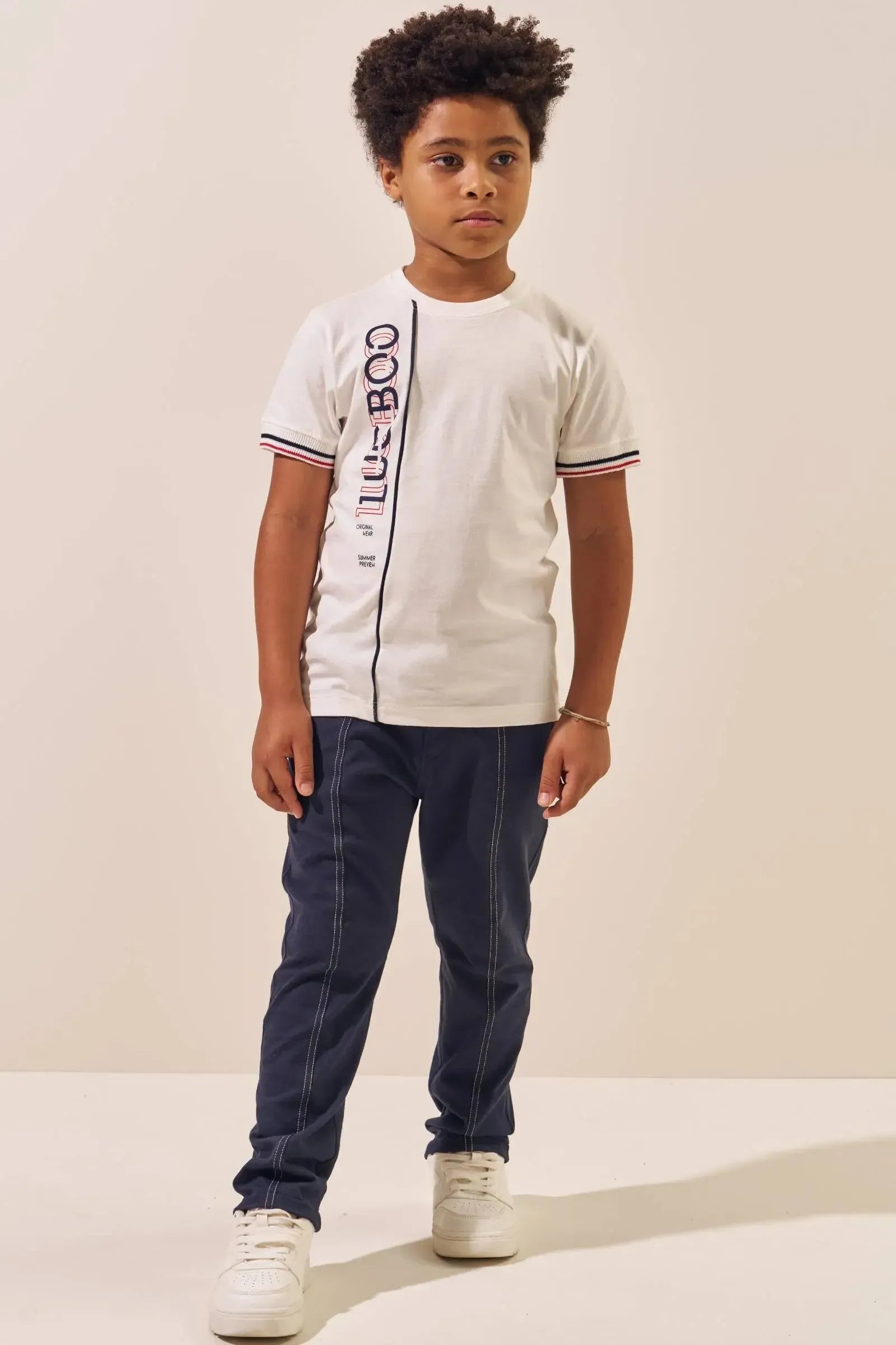 Camiseta em Meia Malha 96292 LucBoo Infantil Menino