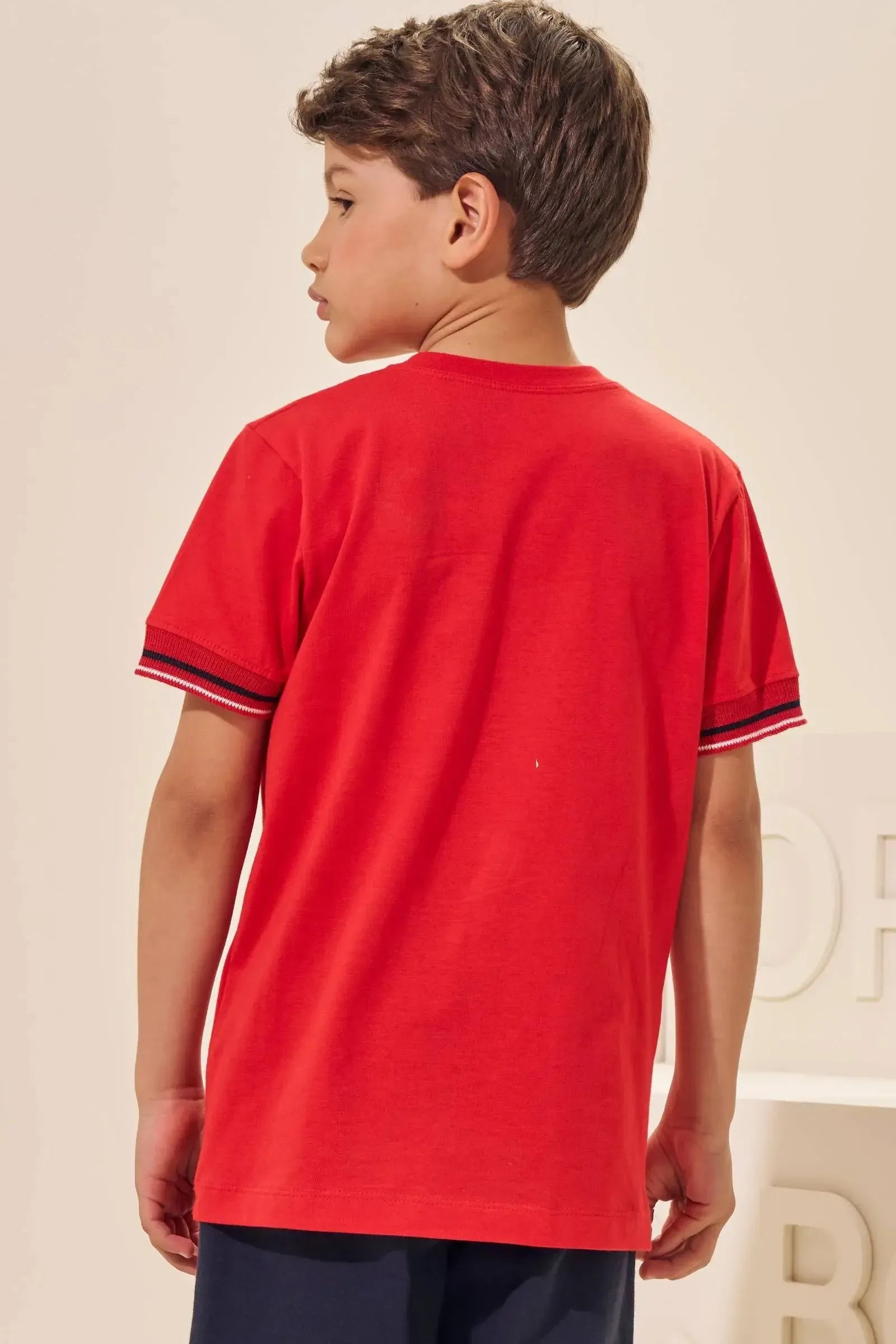 Camiseta em Meia Malha 96292 LucBoo Infantil Menino