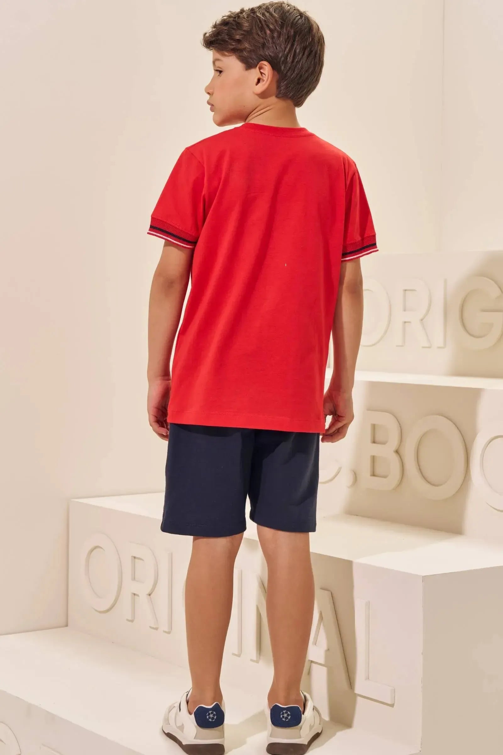 Camiseta em Meia Malha 96292 LucBoo Infantil Menino