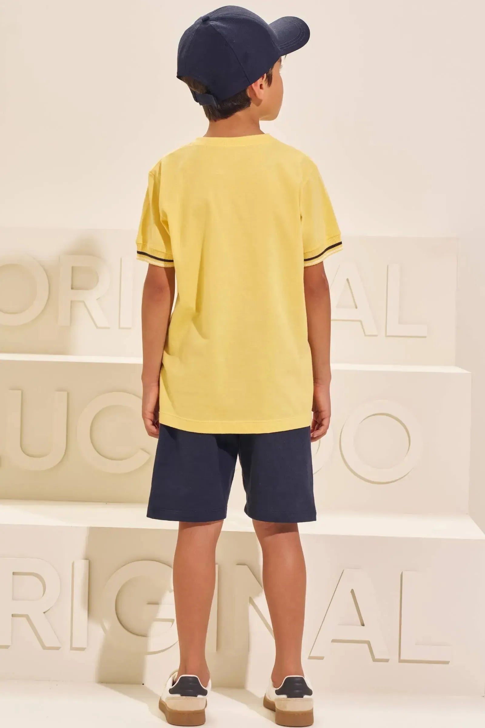 Camiseta em Meia Malha 96292 LucBoo Infantil Menino