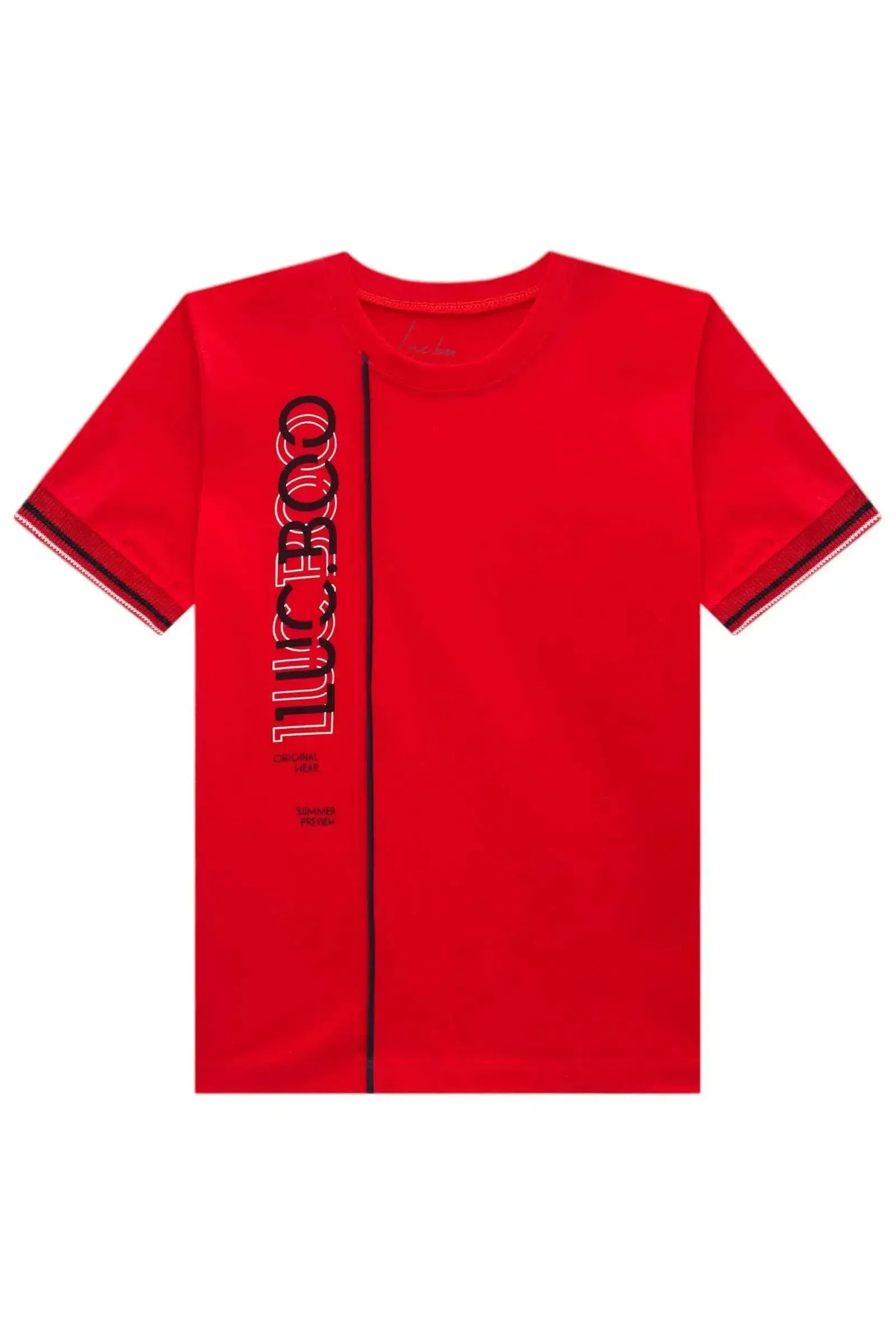 Camiseta em Meia Malha 96292 LucBoo Infantil Menino