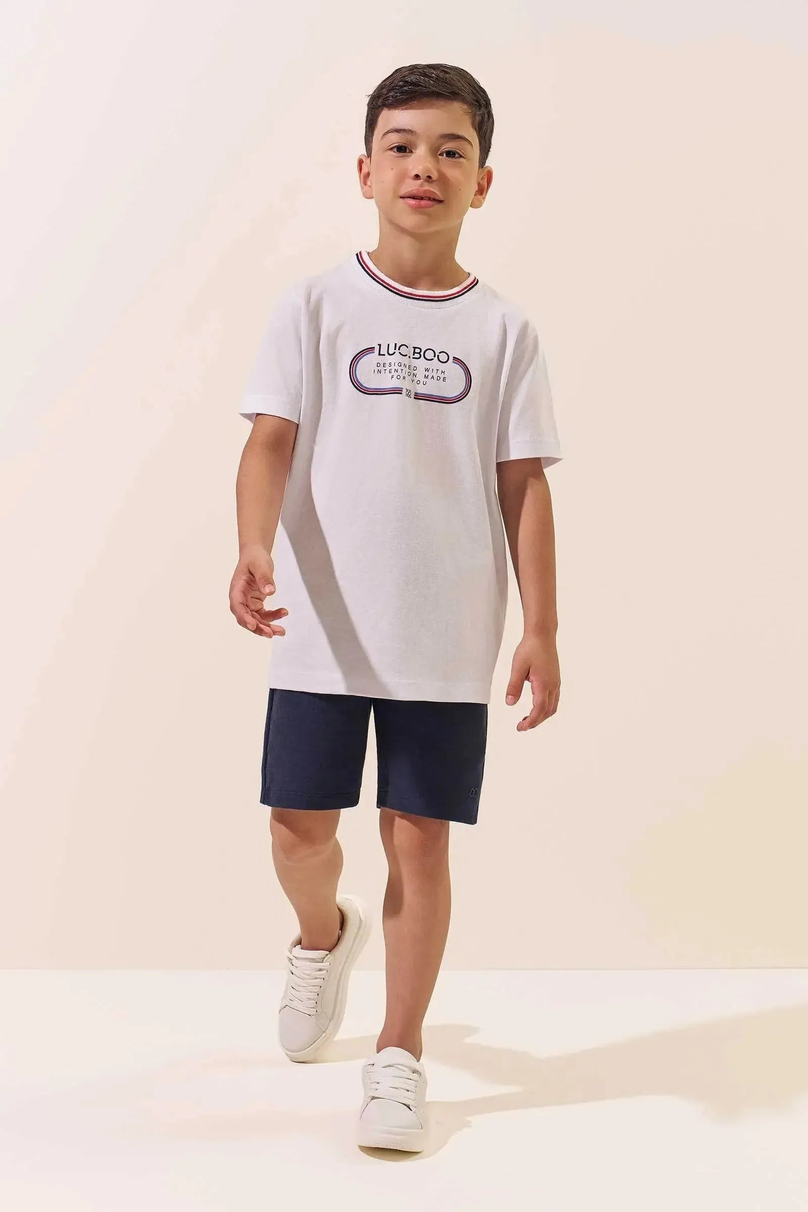 Camiseta em Meia Malha 96294 LucBoo Infantil Menino