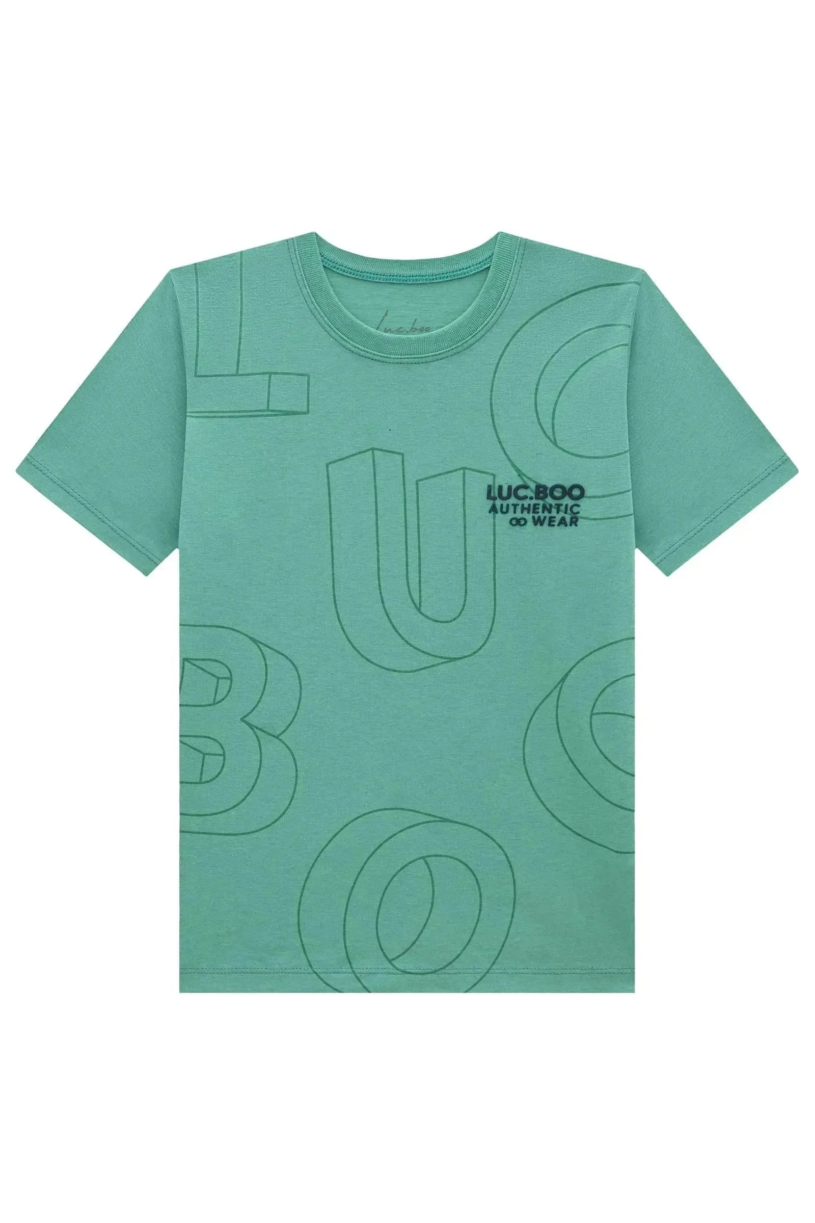 Camiseta em Meia Malha 96300 LucBoo Infantil Menino