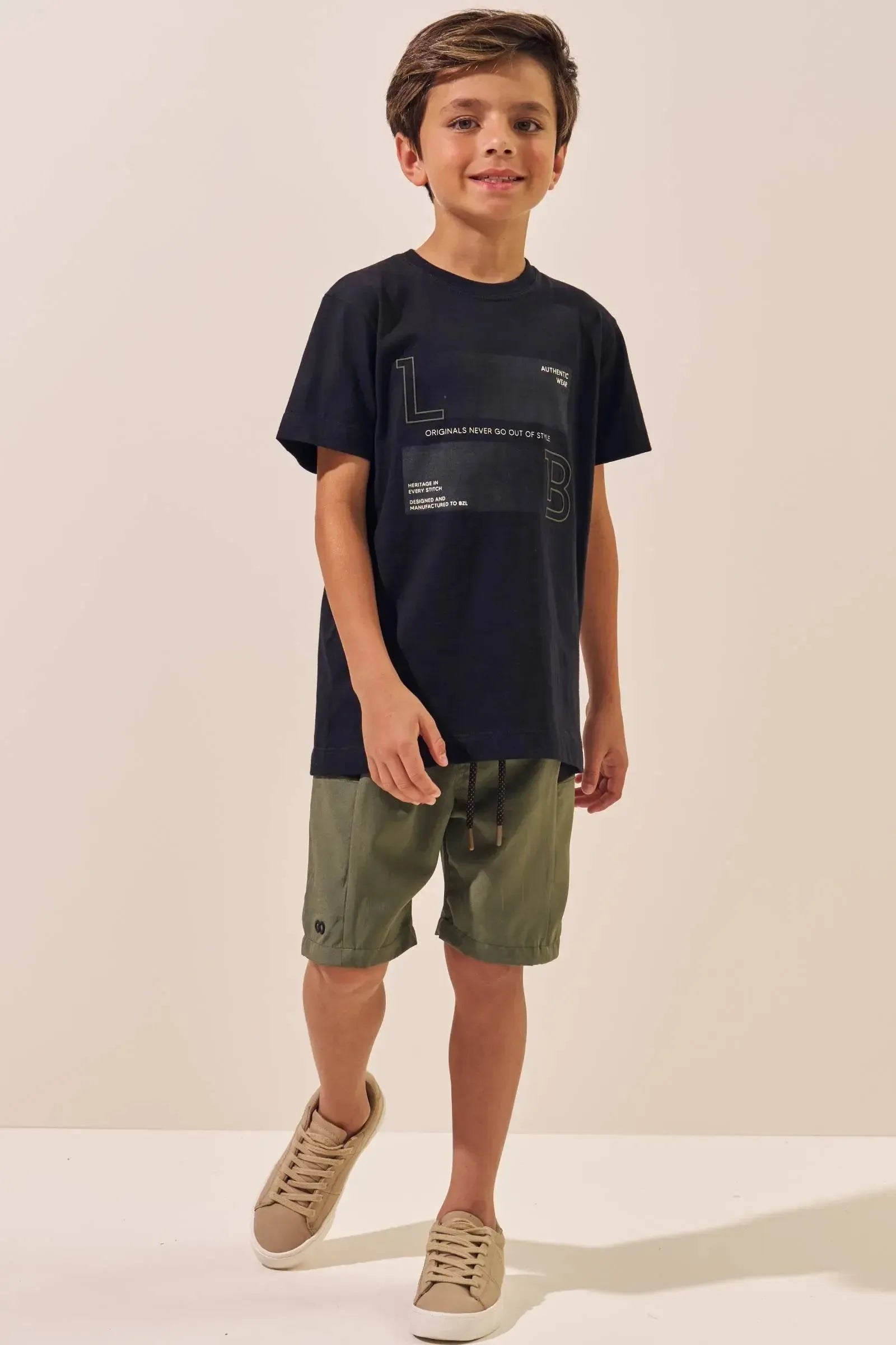 Camiseta em Meia Malha 96304 LucBoo Infantil Menino