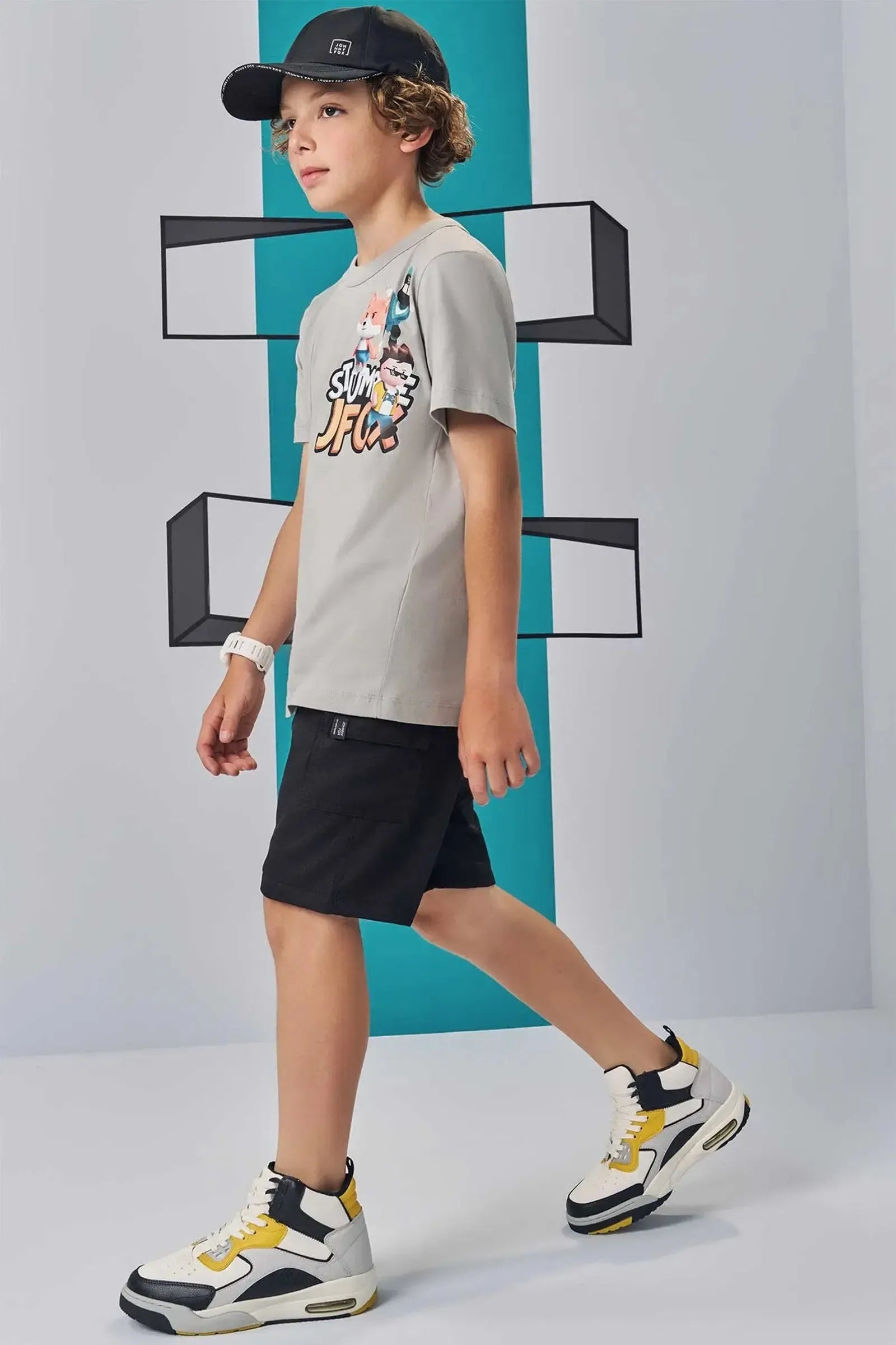 Camiseta em Meia Malha 83279 Johnny Fox Teen Menino