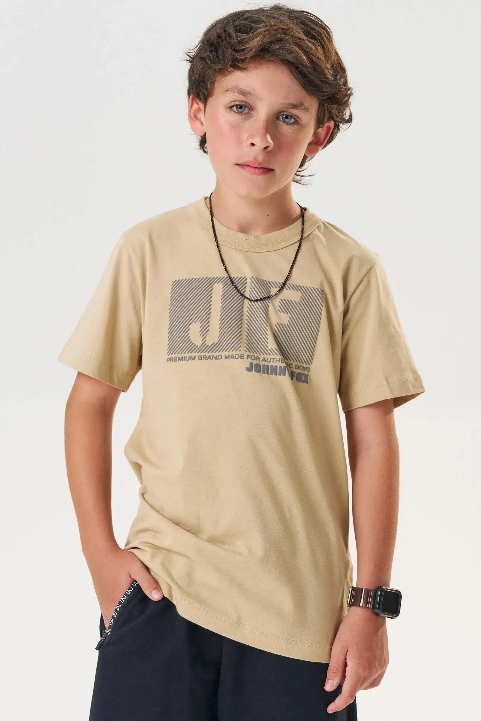 Camiseta em Meia Malha 83294 Johnny Fox Teen Menino