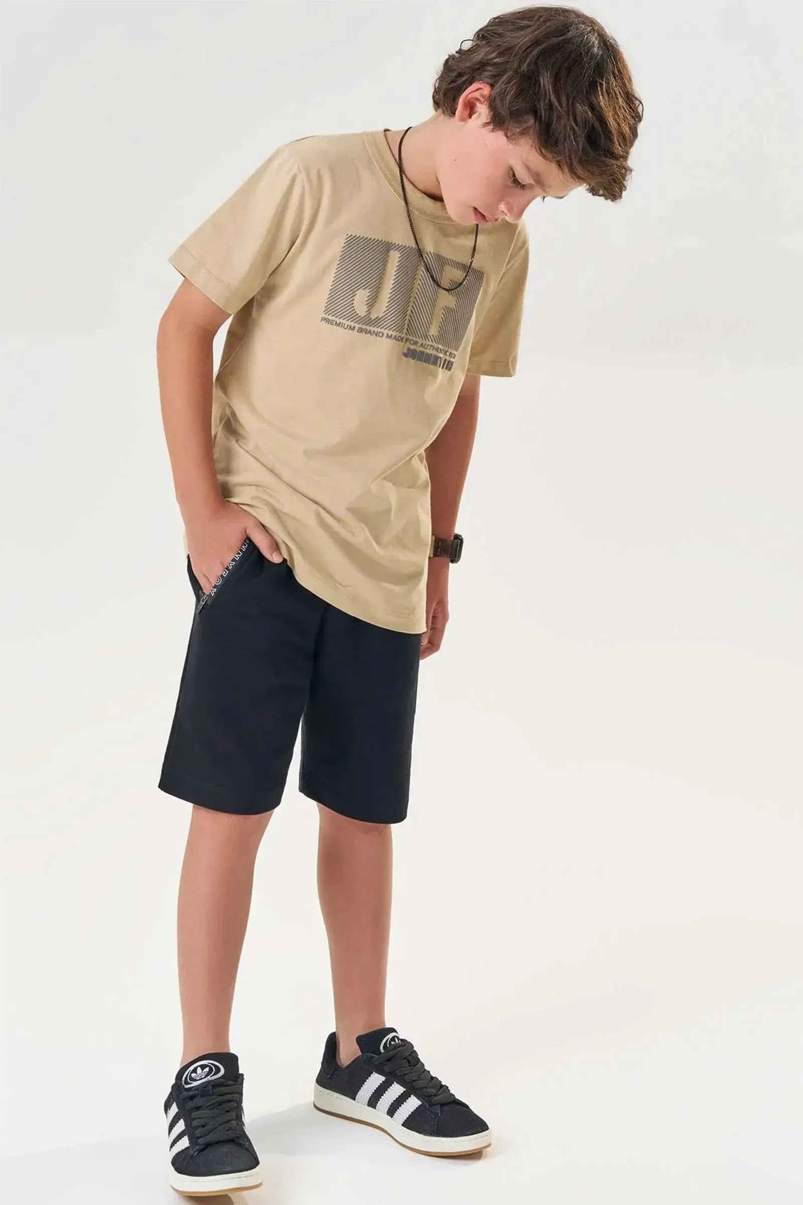 Camiseta em Meia Malha 83294 Johnny Fox Teen Menino