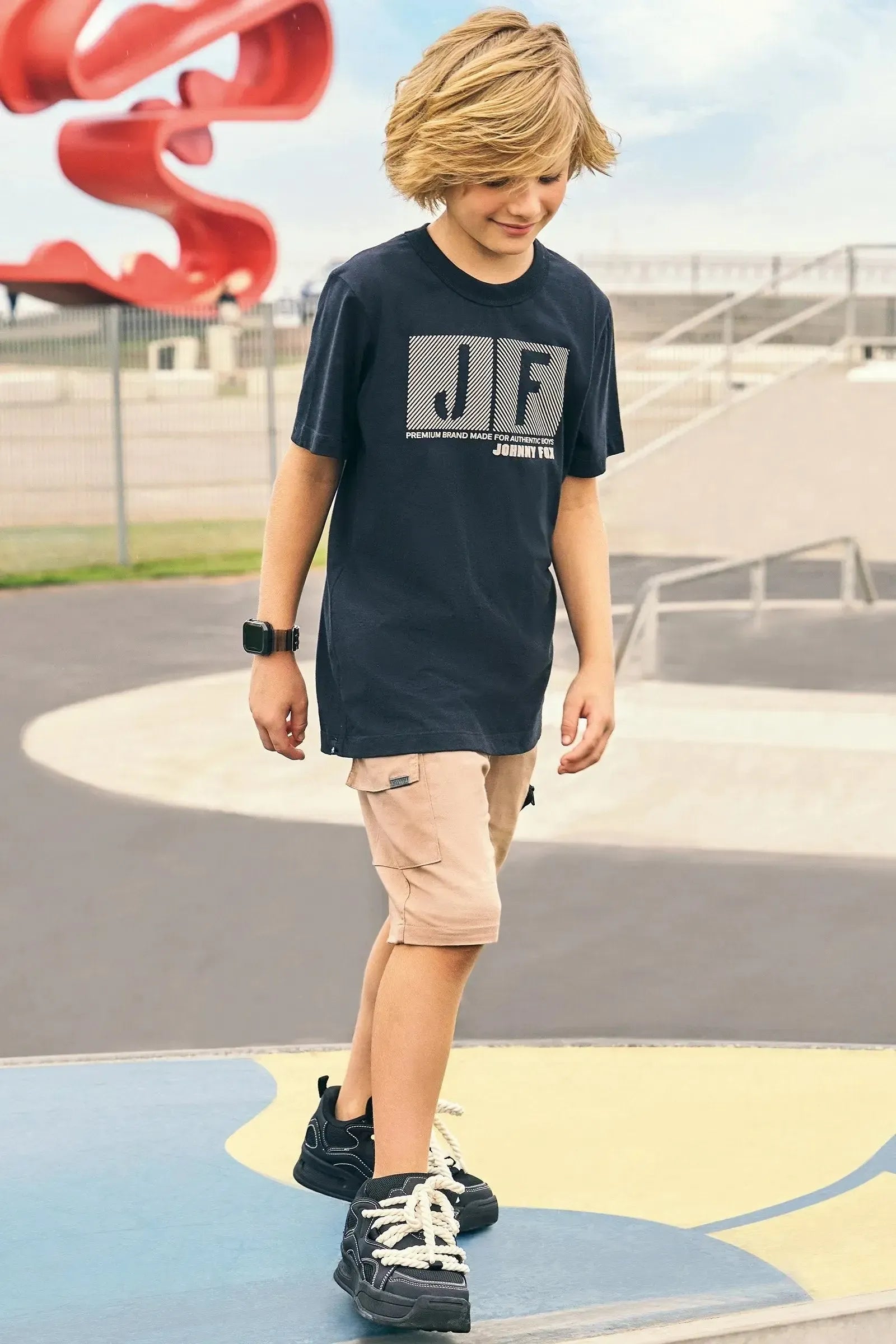 Camiseta em Meia Malha 83294 Johnny Fox Teen Menino