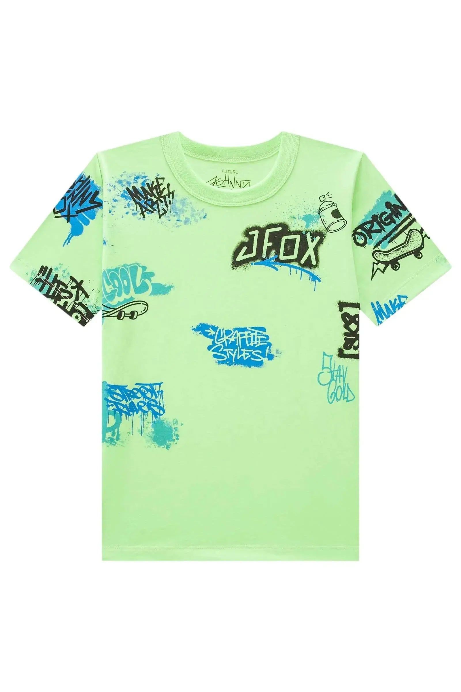 Camiseta em Meia Malha 83295 Johnny Fox Teen Menino