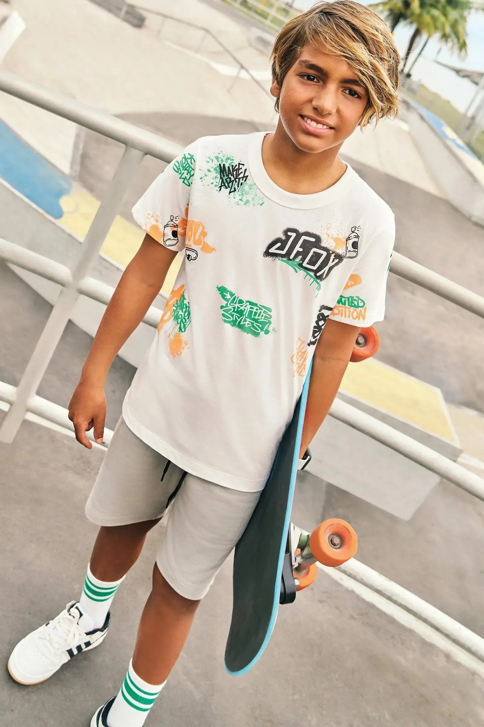 Camiseta em Meia Malha 83295 Johnny Fox Teen Menino